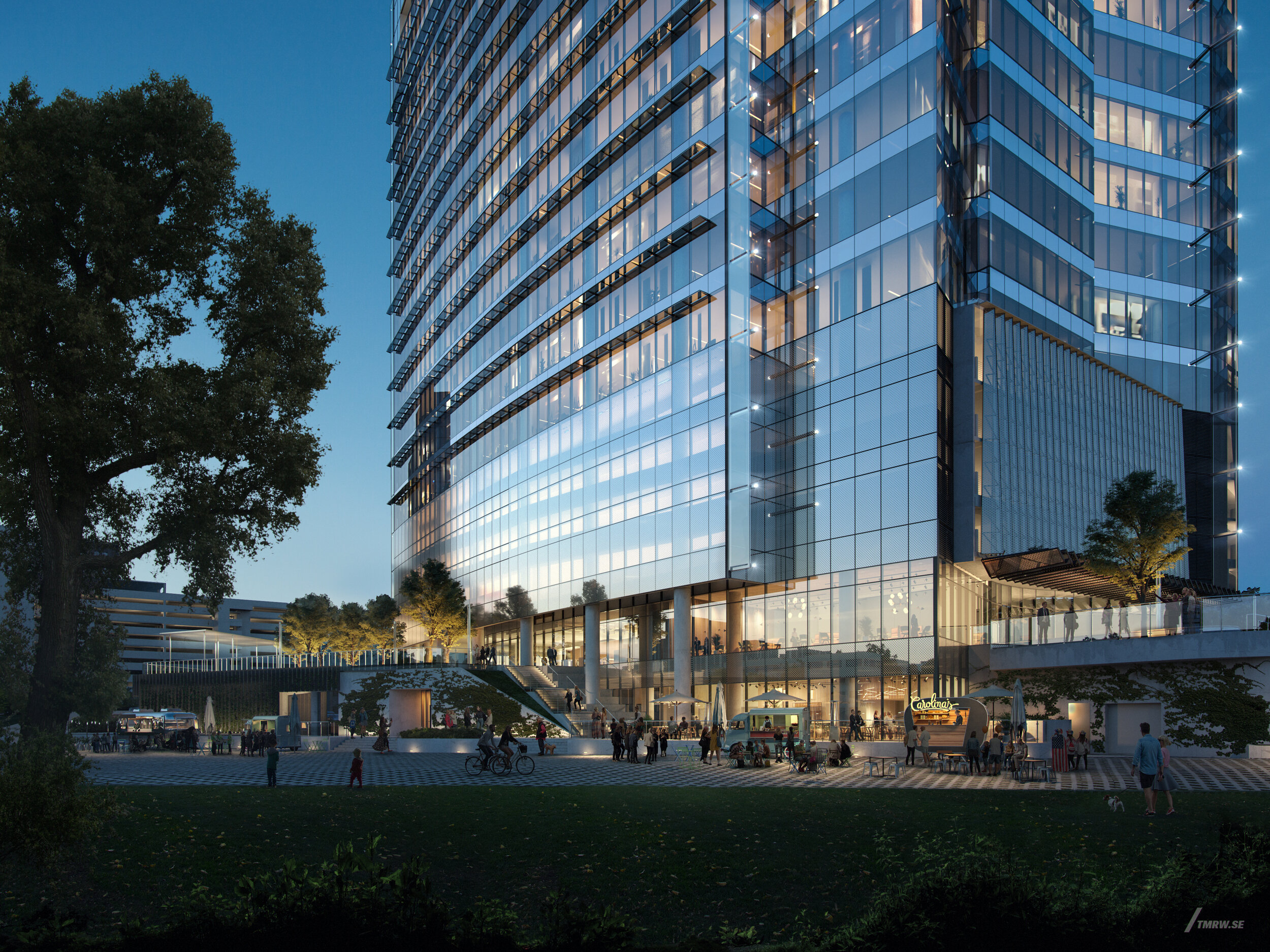 UT's New Office Tower Now Rising Next to Old Hospital