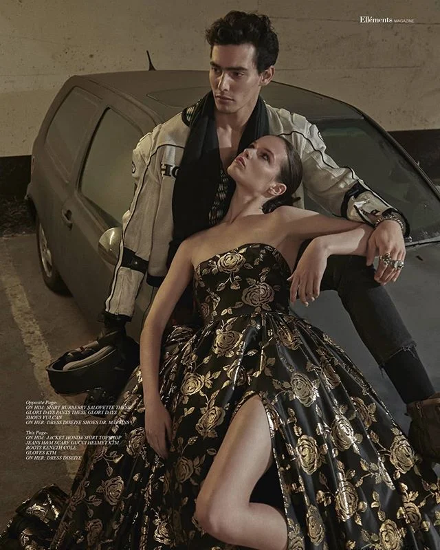 'Heather and Blake's as published in ELLÉMENTS MAGAZINE.
Photography @burkephotography 
Styling @stylebykhalifa & @mr_bannout 
MUA @prerna.co 
Models @blakebennett_91 & @heathermarierennie
Dress @diseiye_