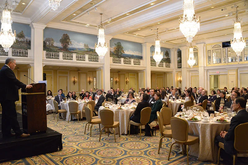 Chinese American Museum Foundation Executive Director, David Uy, announces plans to build the Chinese American Museum in Washington, DC at a November 8, 2018 event at the Willard Hotel. The event was attended by leaders from the Chinese and Asian American communities, the museum industry, tourism, local government and academia.
