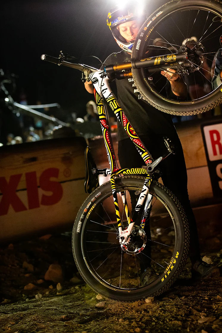 I was stoked to be able to make it up to Crankworx to watch Jill race it in under the lights.