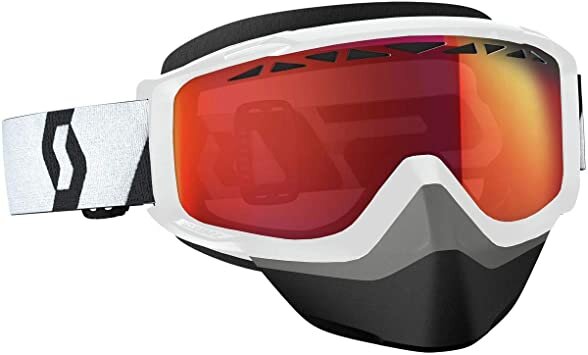 Scott - Split OTG Snow Cross - Black/White/Red Chrome Lens