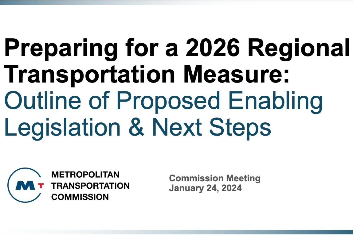 MTC advances regional funding measure authorizing legislation