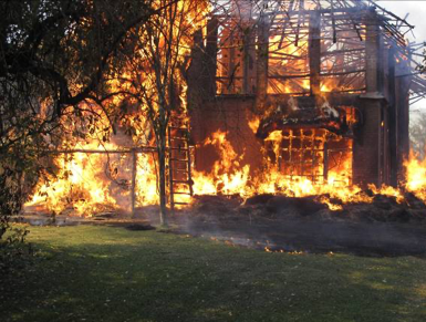   Our home on Mount Carmel farm was burnt to the ground on 30 August 2009  