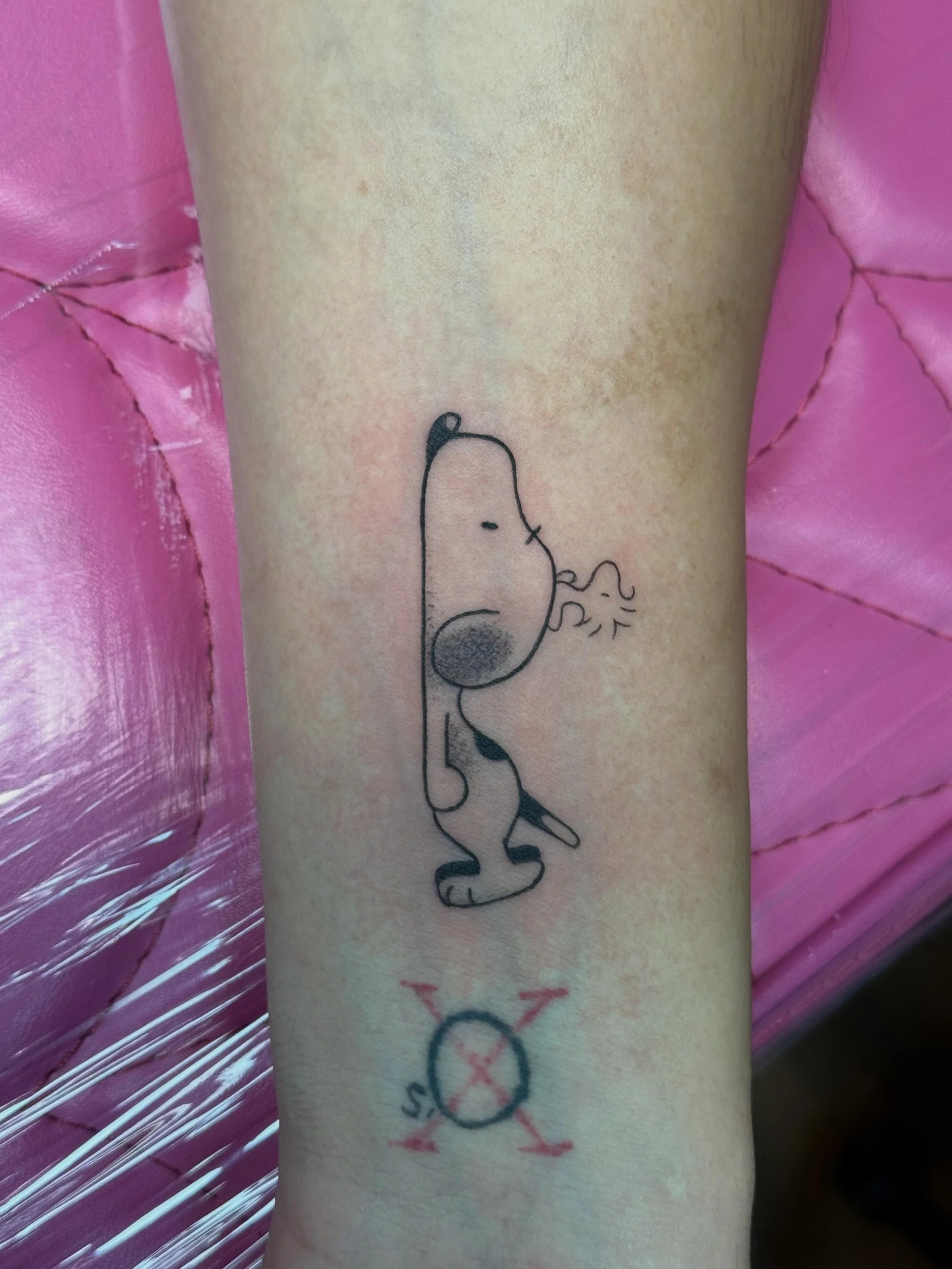 Cute snoopy matching tattoos #tattooartist #matchingtattoos