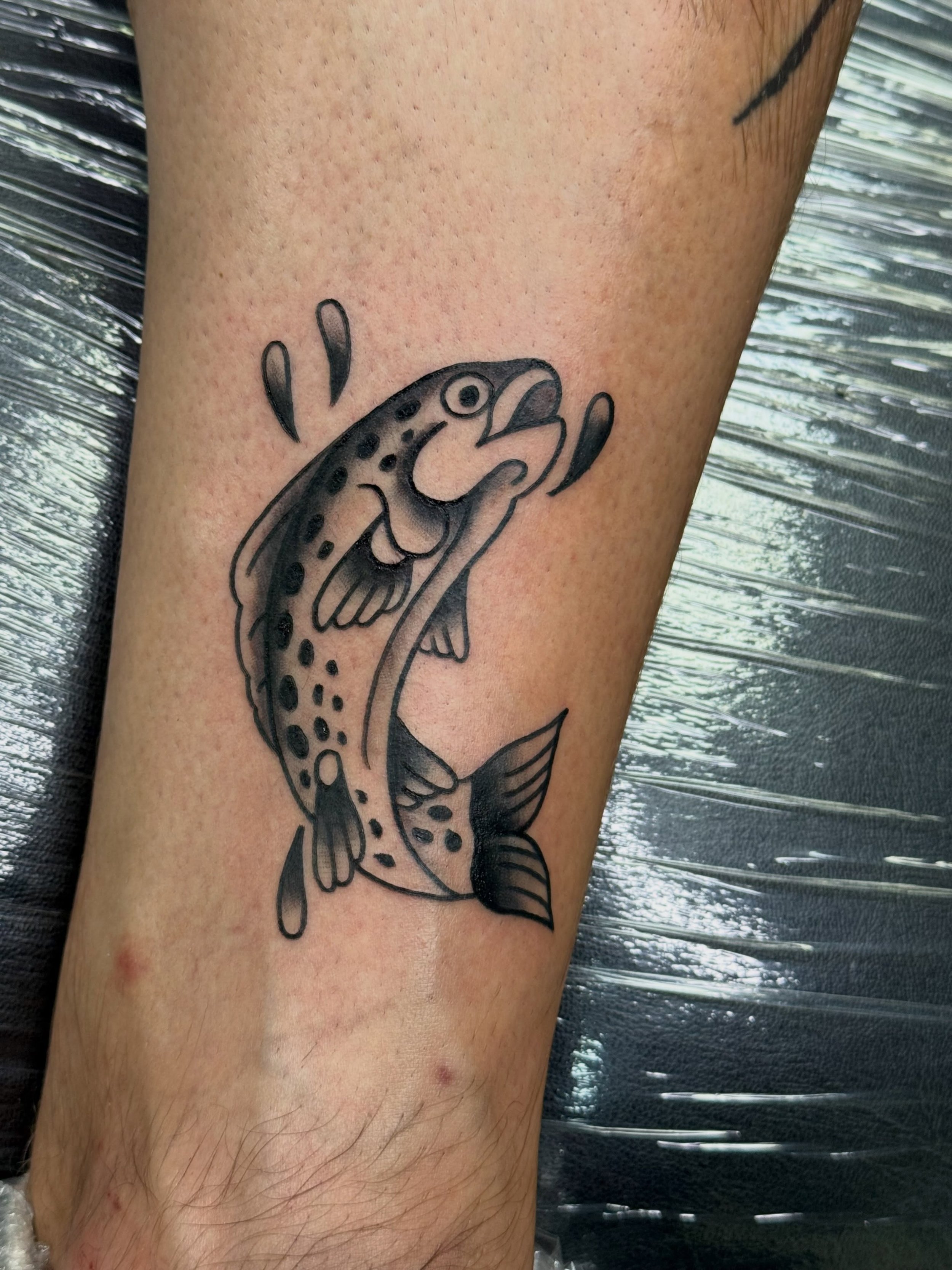 Traditional style trout #traditionaltattoo