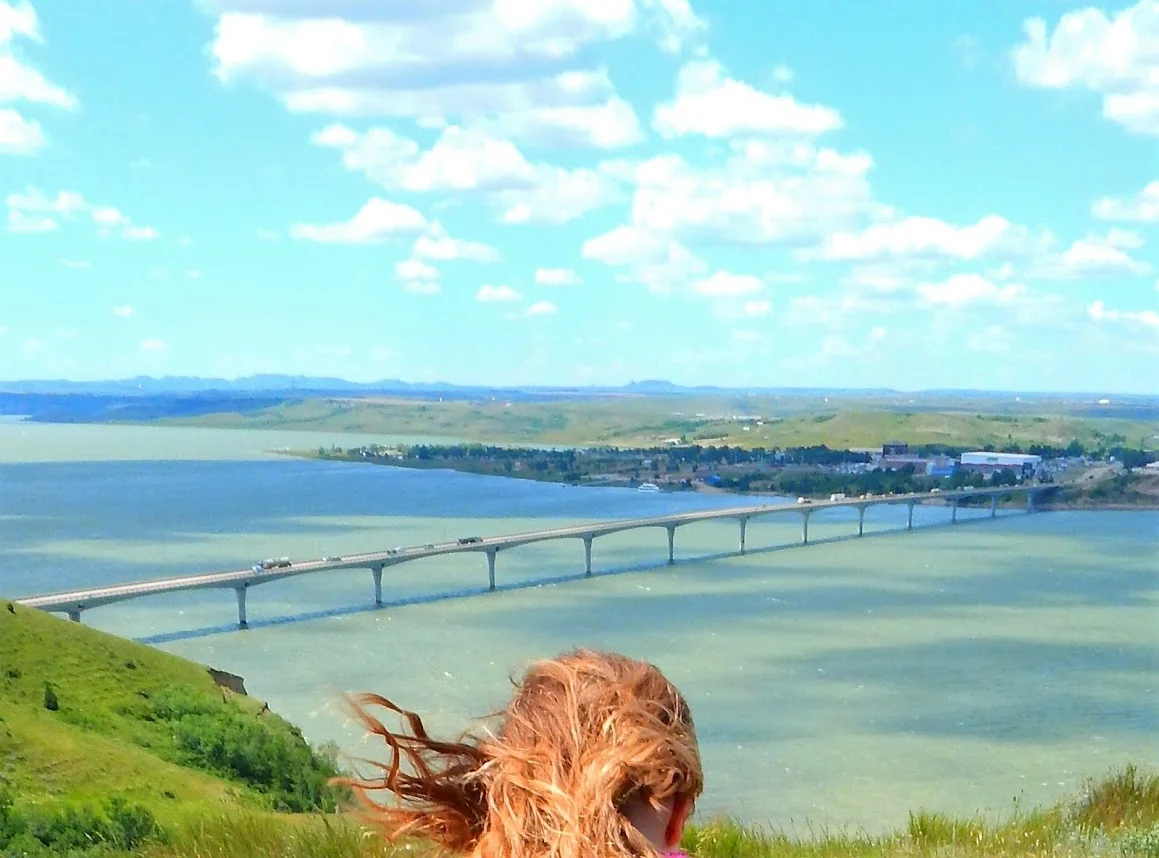 Four Bears spanning Lake Sakakawea.