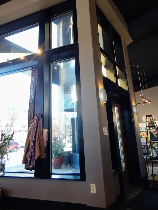 my coat scarf and purse at Avant.JPG
