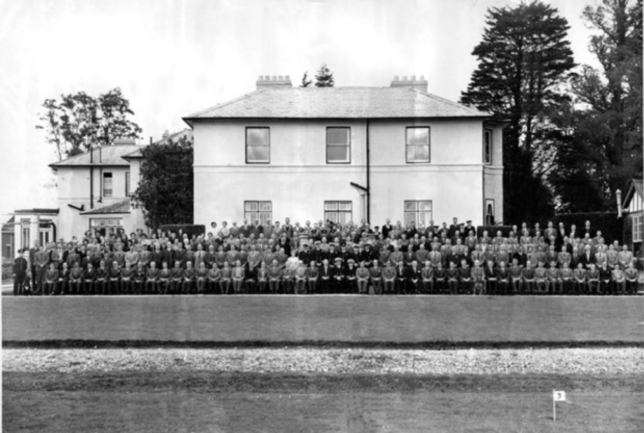 Mine design staff at West Leigh House in Havant in 1942