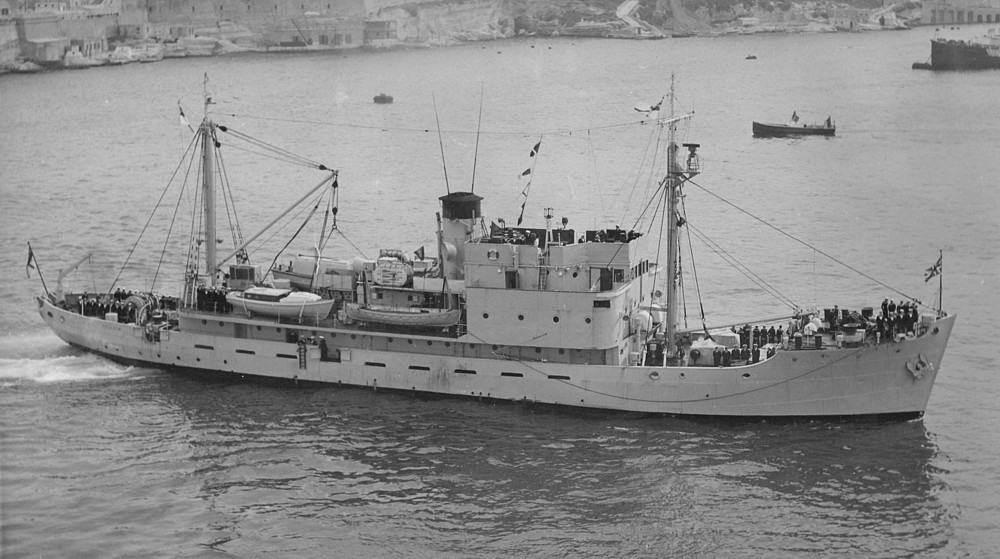 HMS Reclaim at Malta