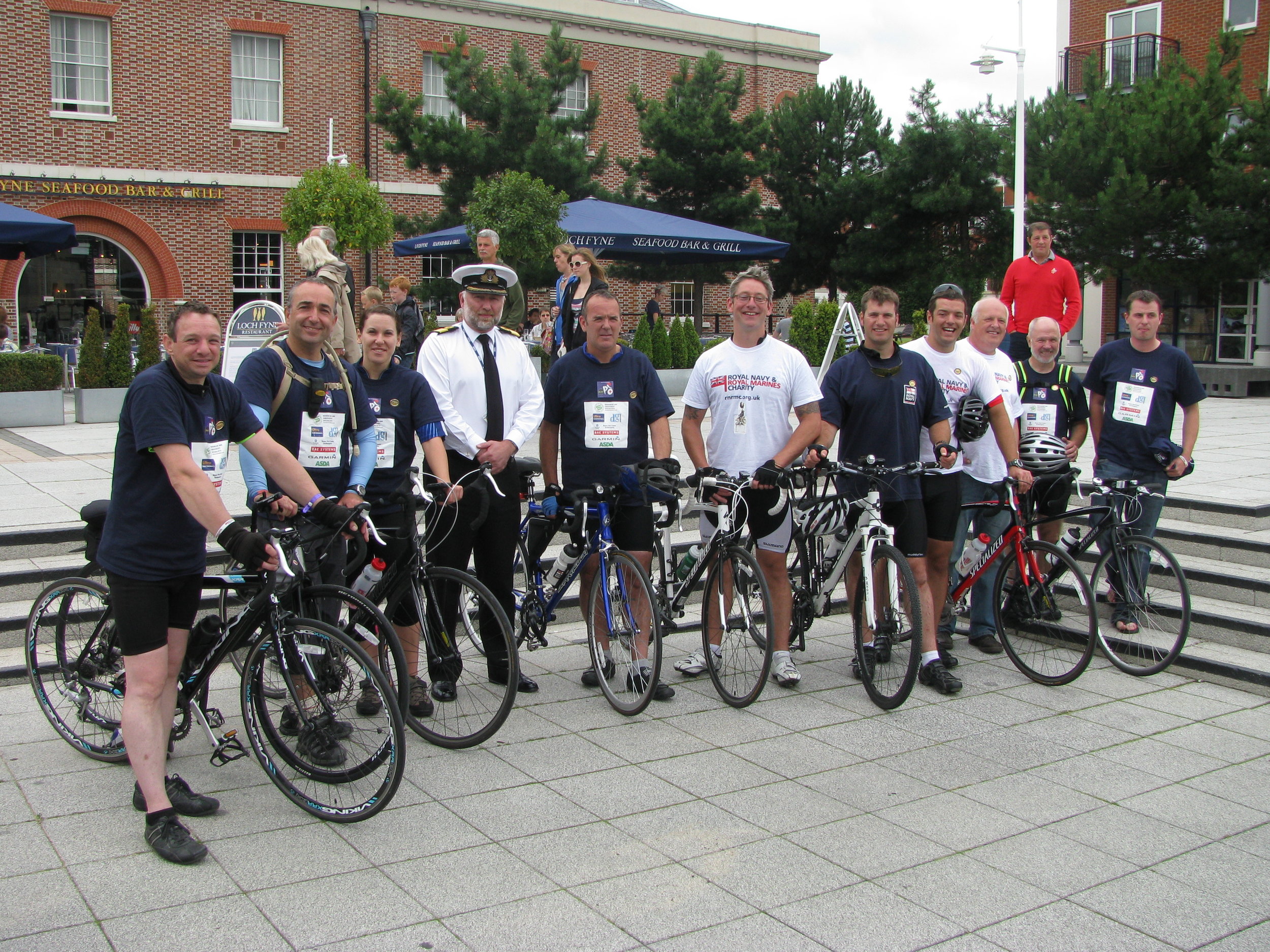 27 July 2011 MW Charity Riders arrive at Gunwharf Quays 021.jpg