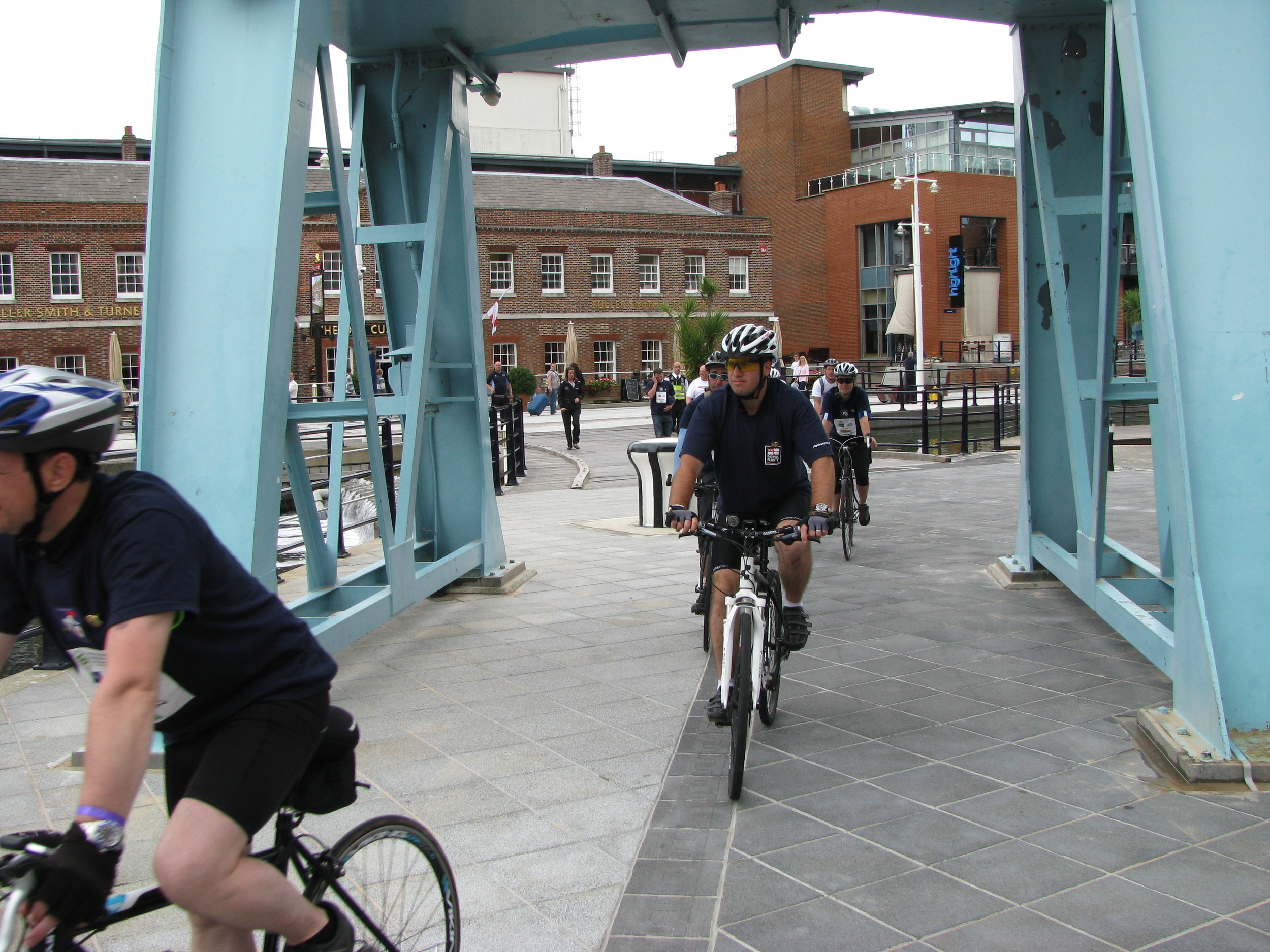 27 July 2011 MW Charity Riders arrive at Gunwharf Quays 005.jpg