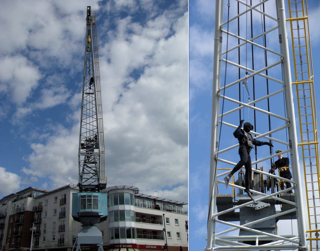 The waterfront crane at Gunwharf Quays (formerly HMS VERNON)