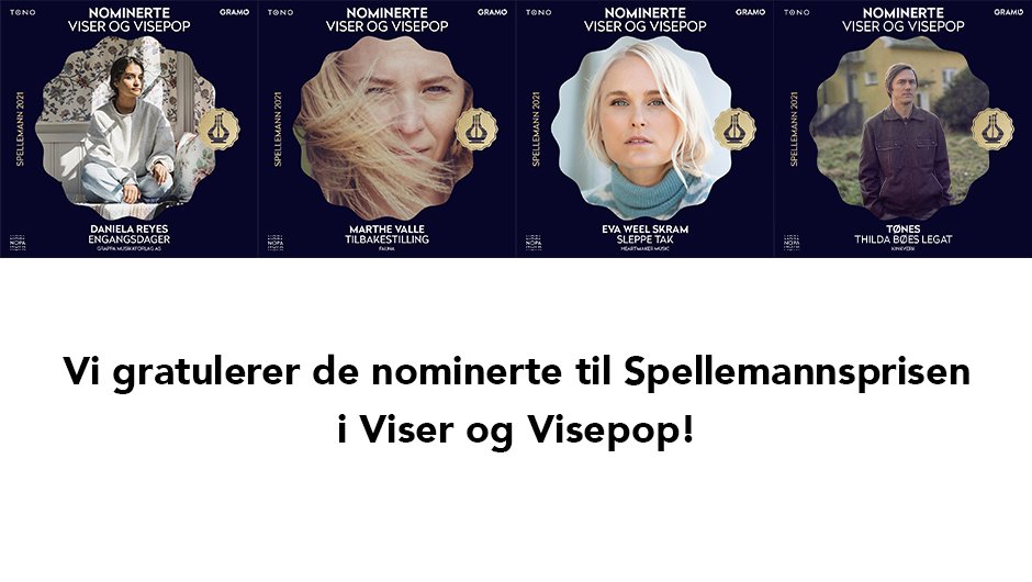 Nominasjonene til Spellemann for 2021 er offentliggjort!