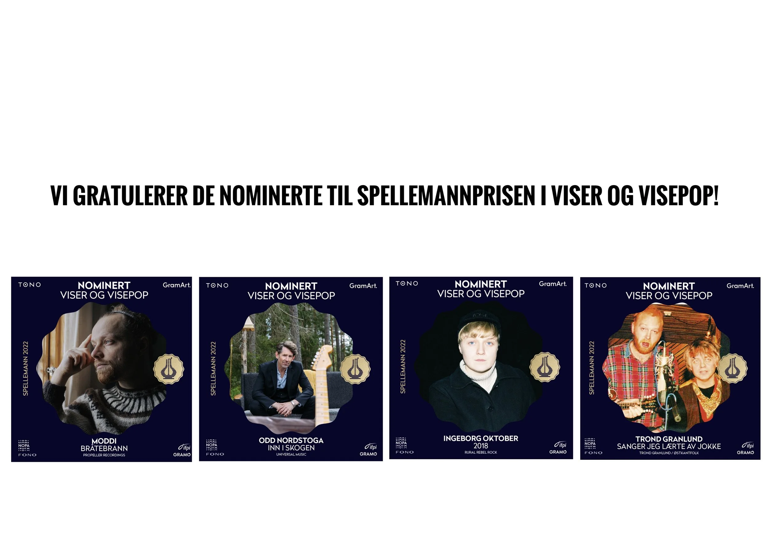 Nominasjonene til Spellemann for 2022 er offentliggjort!