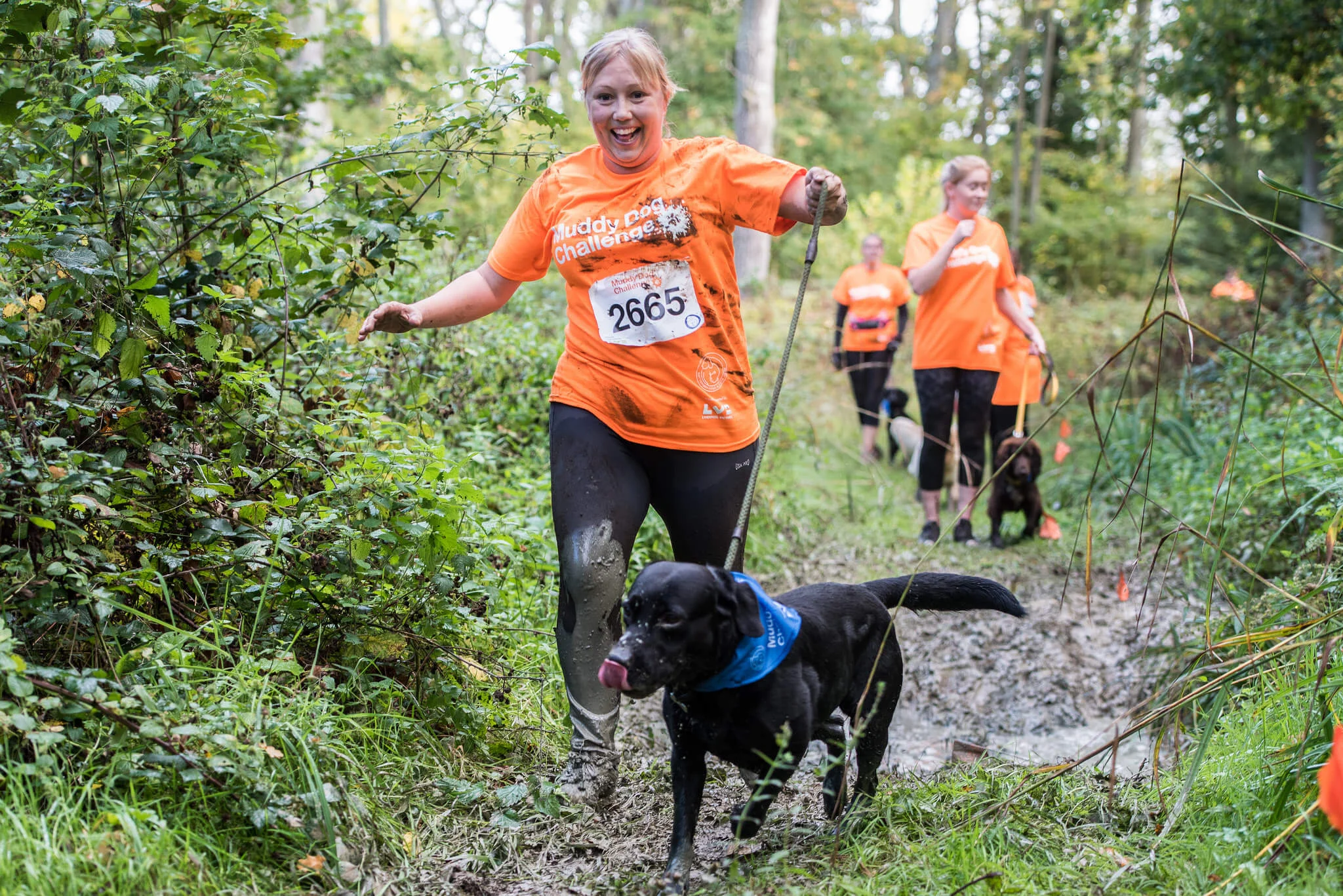 Jogging along at the Muddy Dog Challenge