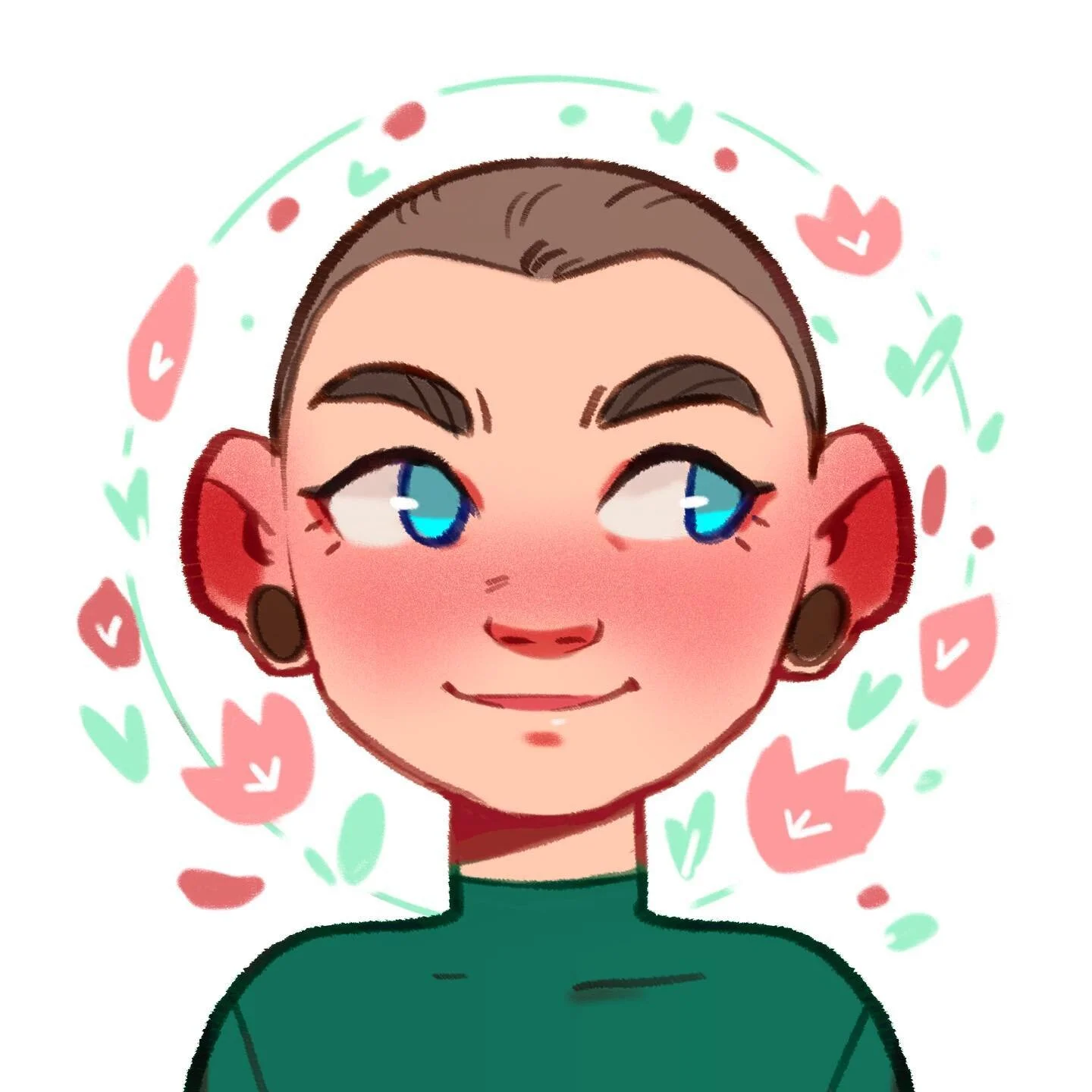 ✨New profile picture ✨ The short haired look is growing on me 👀 (literally) #artistsoninstagram #profilepictures #avatar #procreate