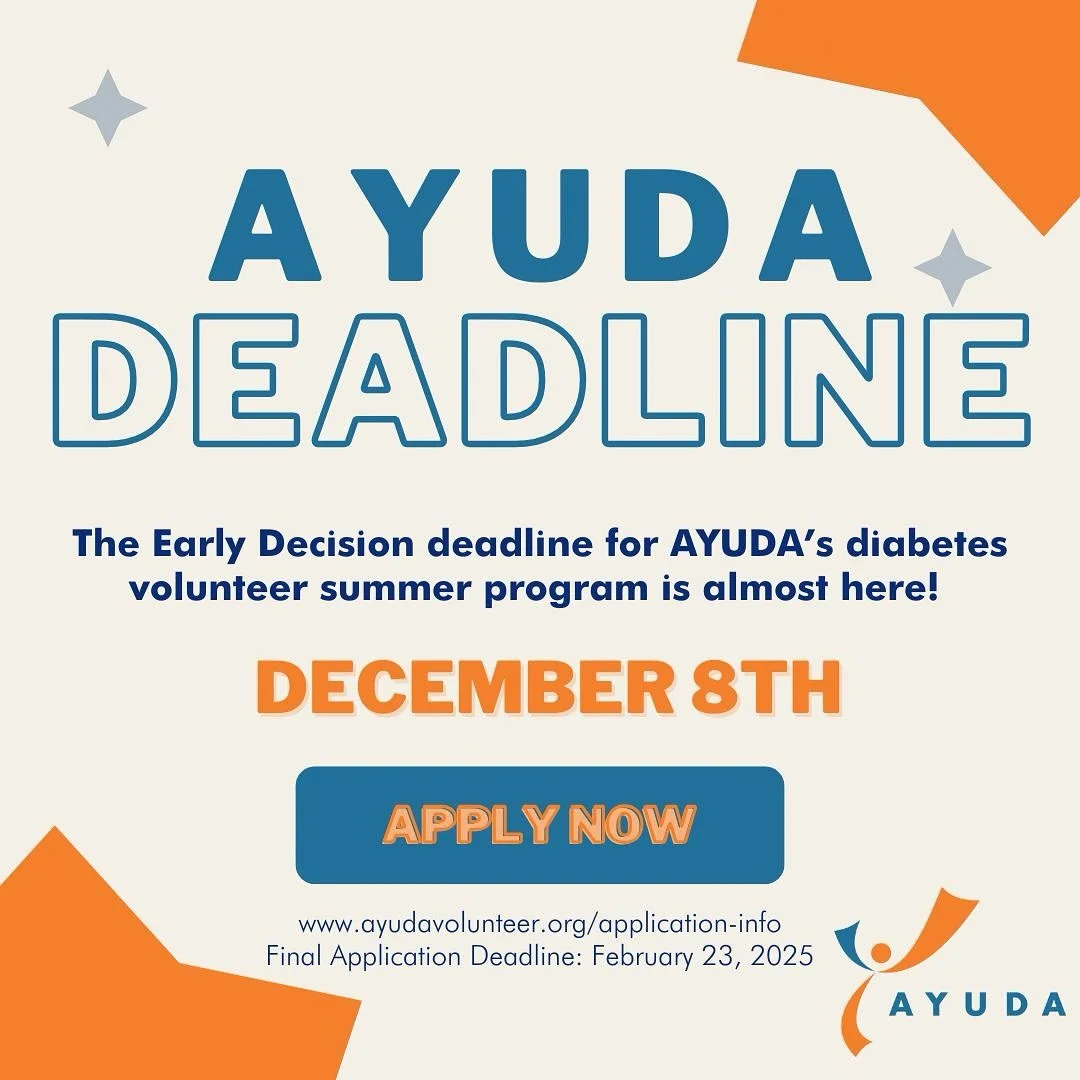 Don&rsquo;t miss out on your opportunity to make an impact in diabetes communities in the Dominican Republic! Apply Early Decision for AYUDA&rsquo;s Campo Amigo volunteer program to get a headstart on your volunteer training and fundraising. The Earl