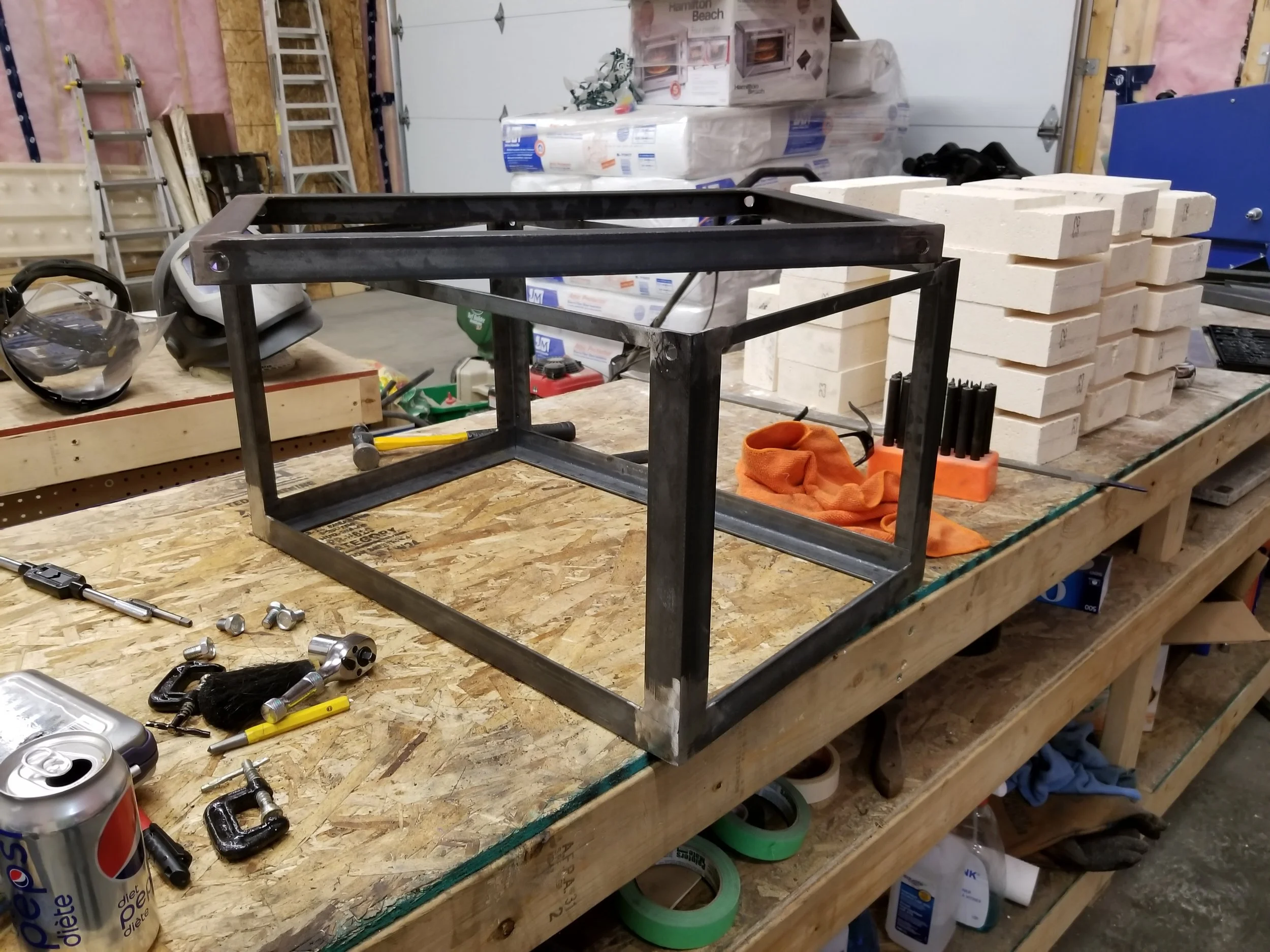 Frame started. Lid on top.
