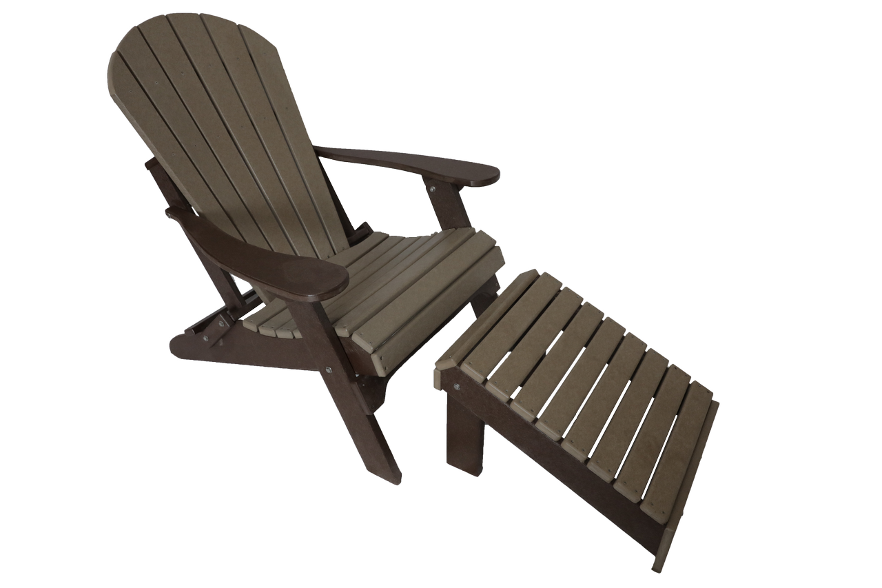 Fan Back Adirondack w/ Fixed Ottoman