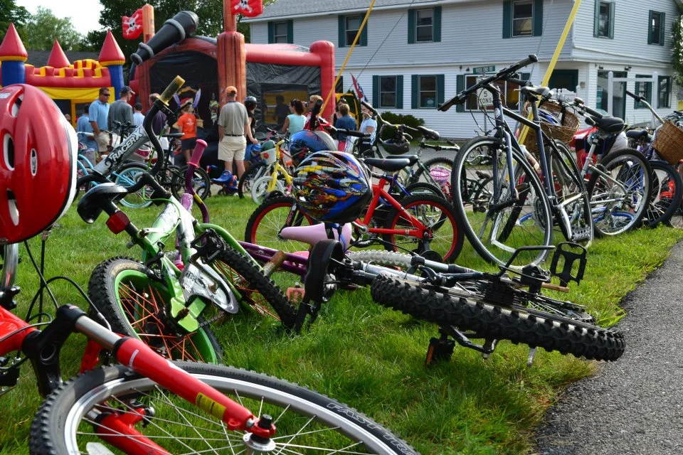 2012 Bike Parade & Ice Cream Social (the year we had bounce houses!)