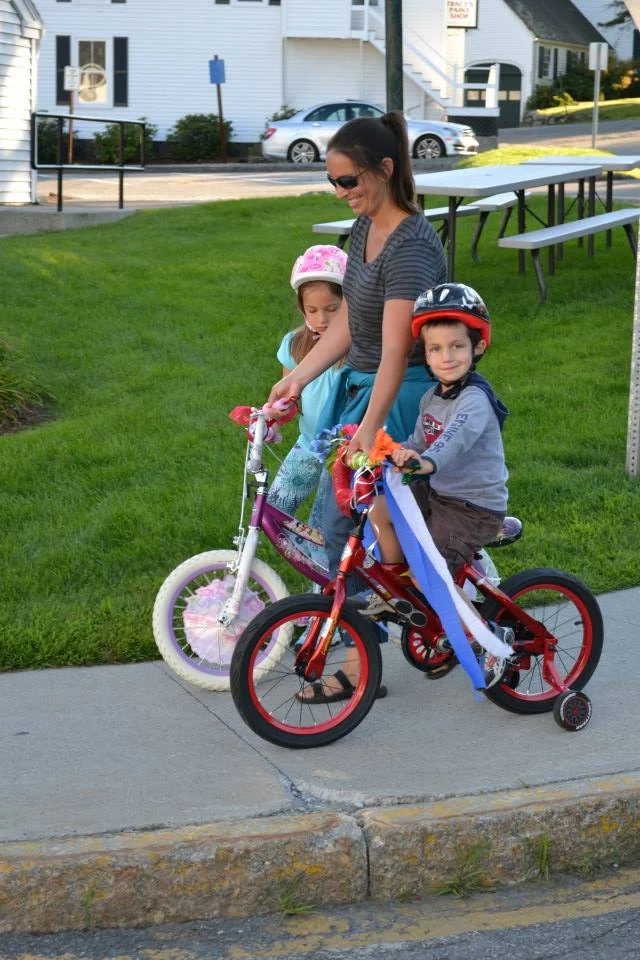 Rolling along at the 2013 Bike Parade & Ice Cream Social…