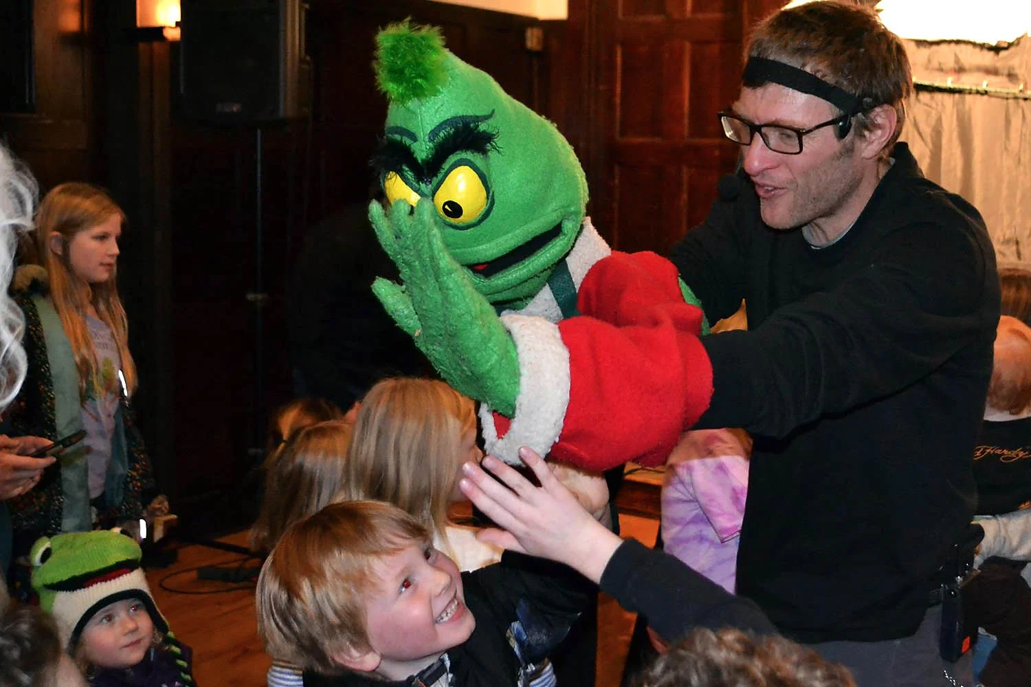 Meeting the green guy after the show…