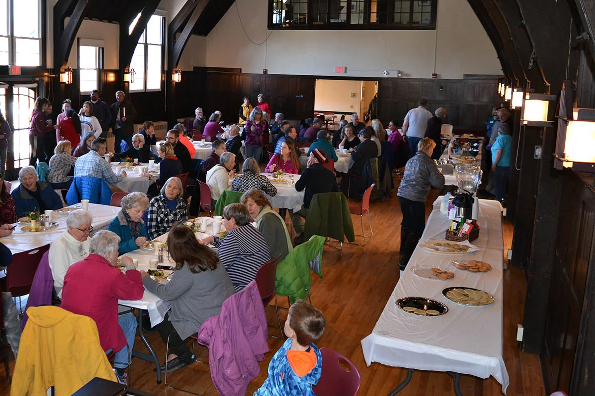 The Great Hall filled quickly, welcoming about 140 guests for lunch over the course of the afternoon.