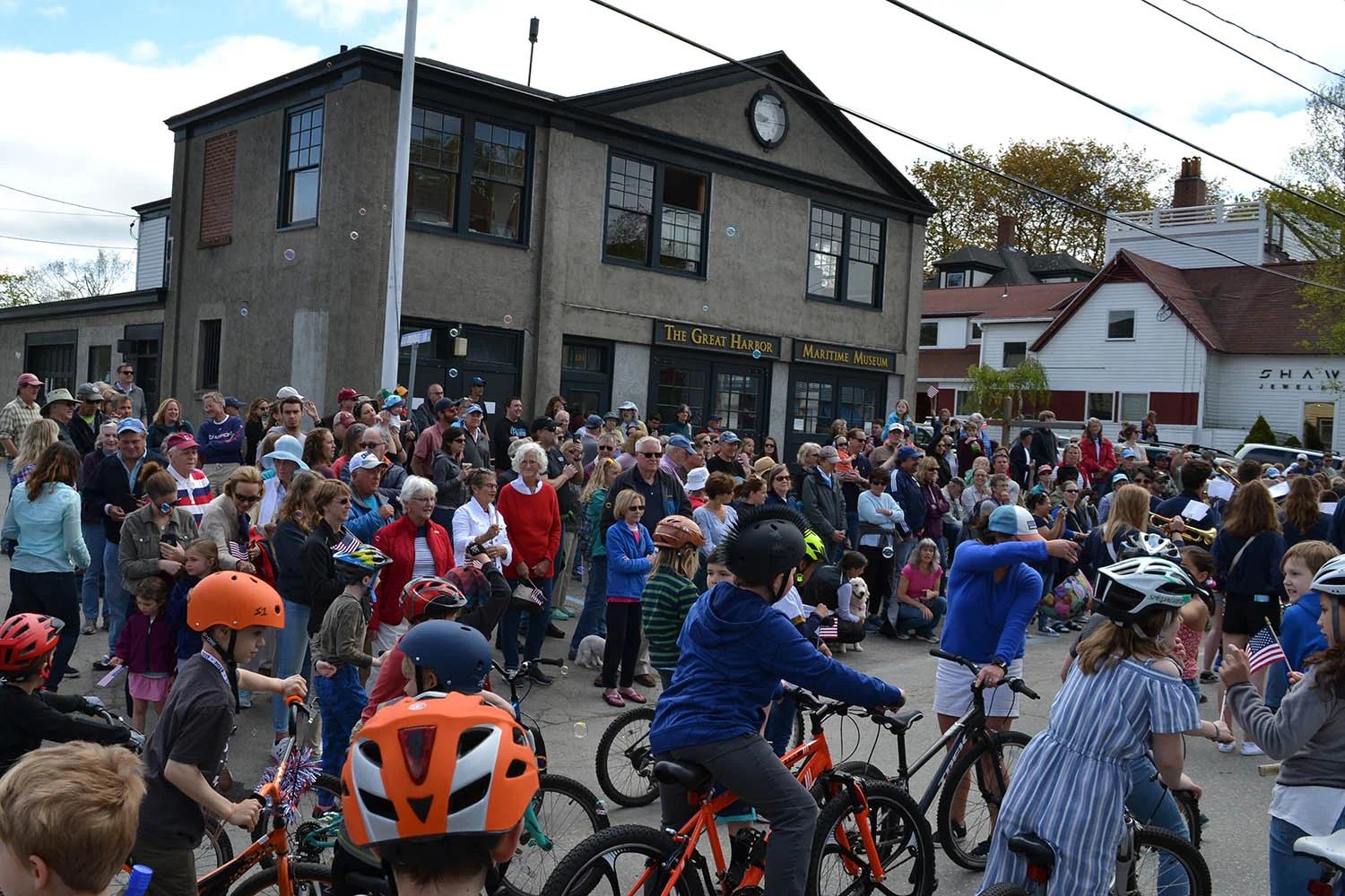 The crowd gathered all along Main Street to watch the parade