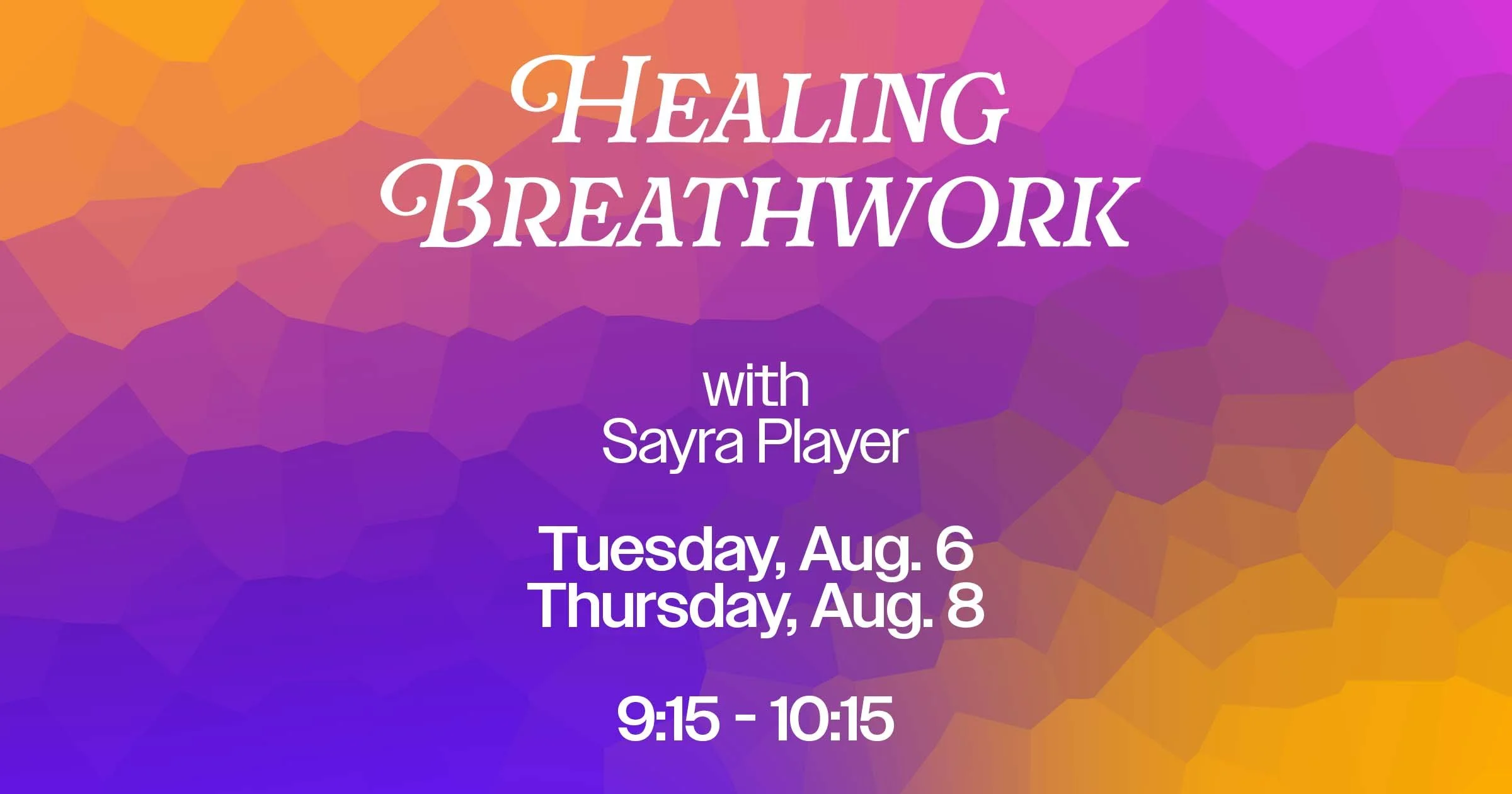 Breathwork Class Offered