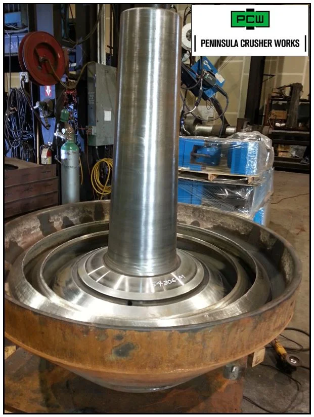 Head rebuild, including new shaft being assembled prior to paint.