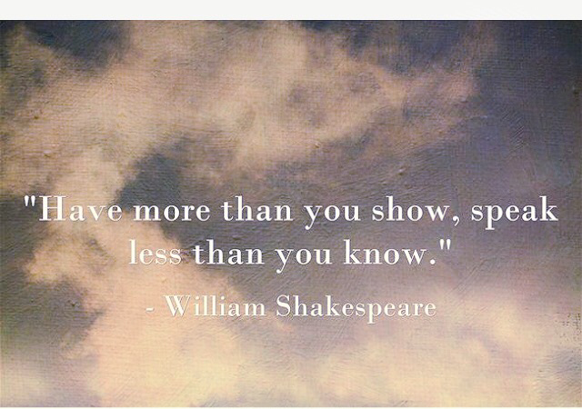 PROFESSIONALISM TIP: SPEAK LESS THAN YOU KNOW