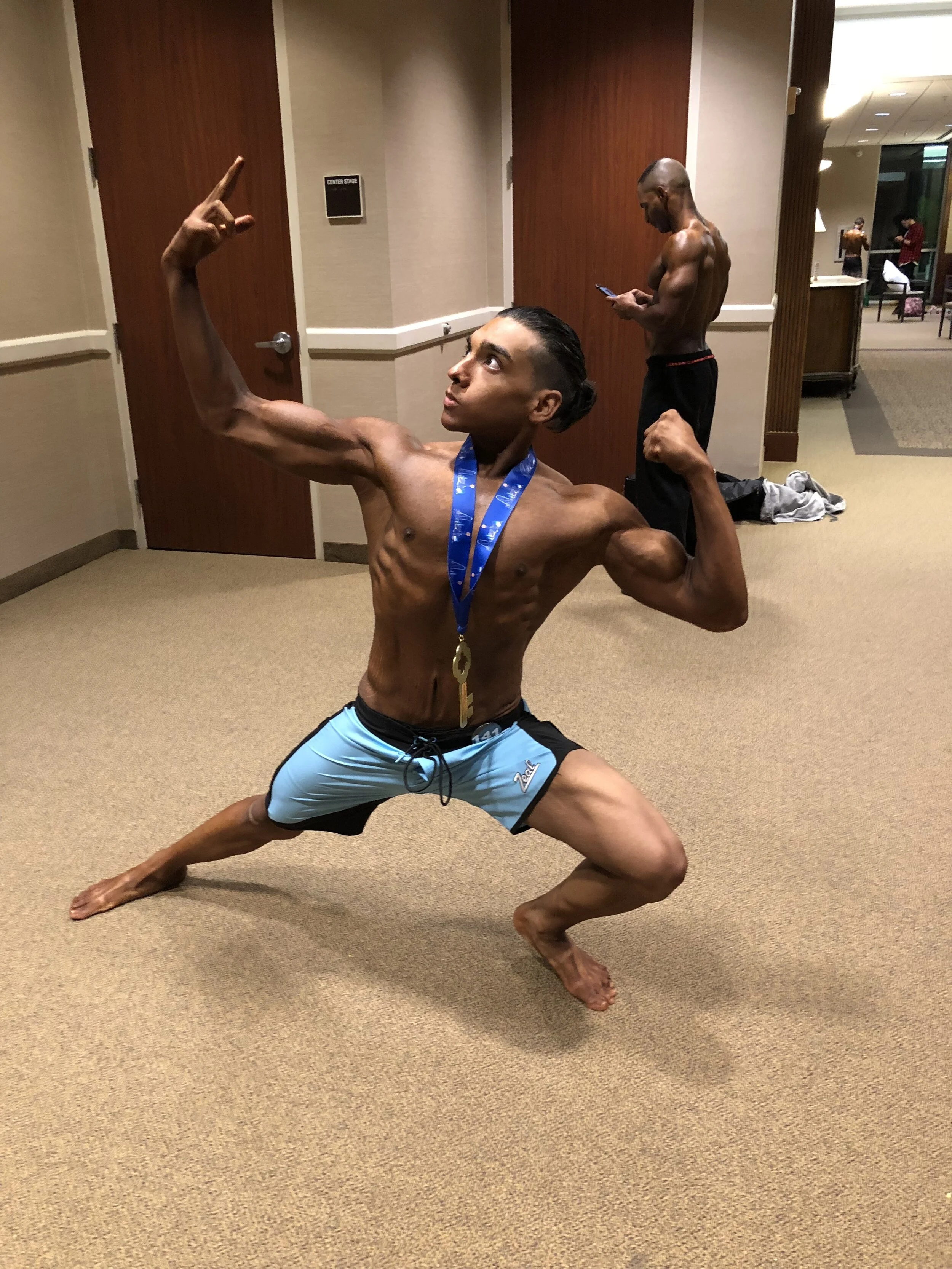 MY POSING CLIENT MIKEY WHO PLACED TOP 5 AT THE CITY LIMTS CHAMPIONSHIPS!