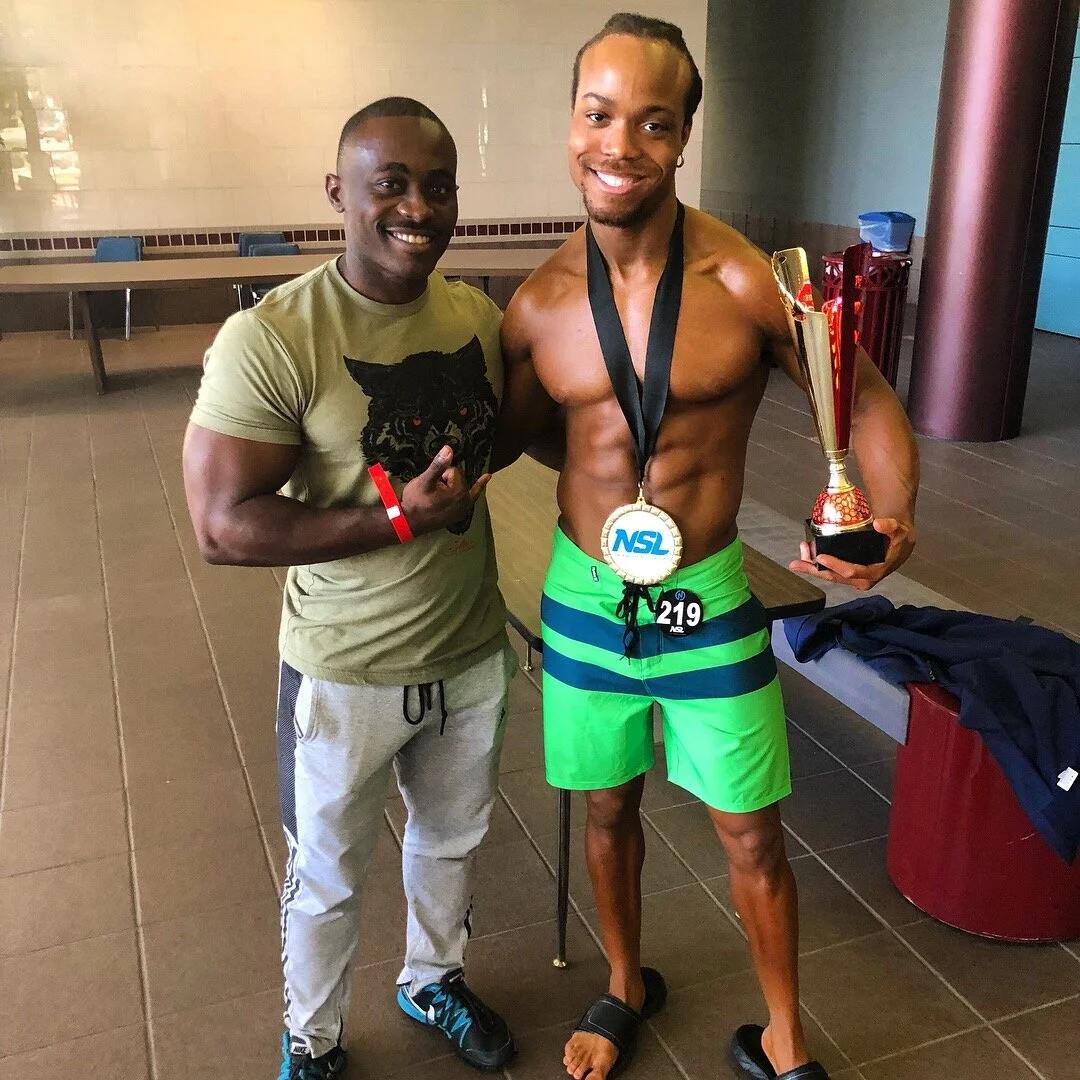 MY POSING CLIENT JAMAL WHO TOOK 1ST PLACE TO WIN HIS CLASS!