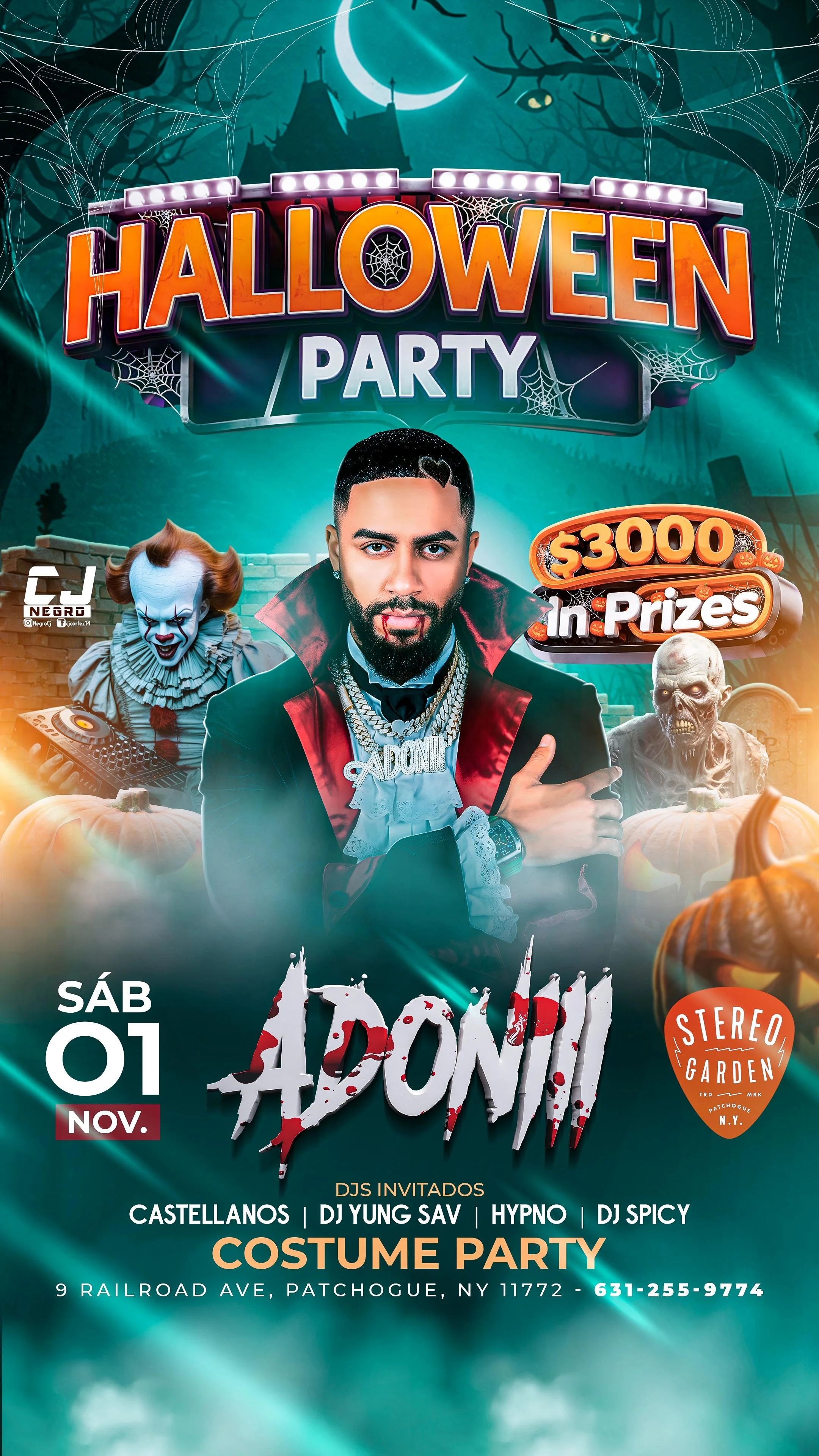 DJ ADONI HALLOWEEN PARTY FREAK SHOW