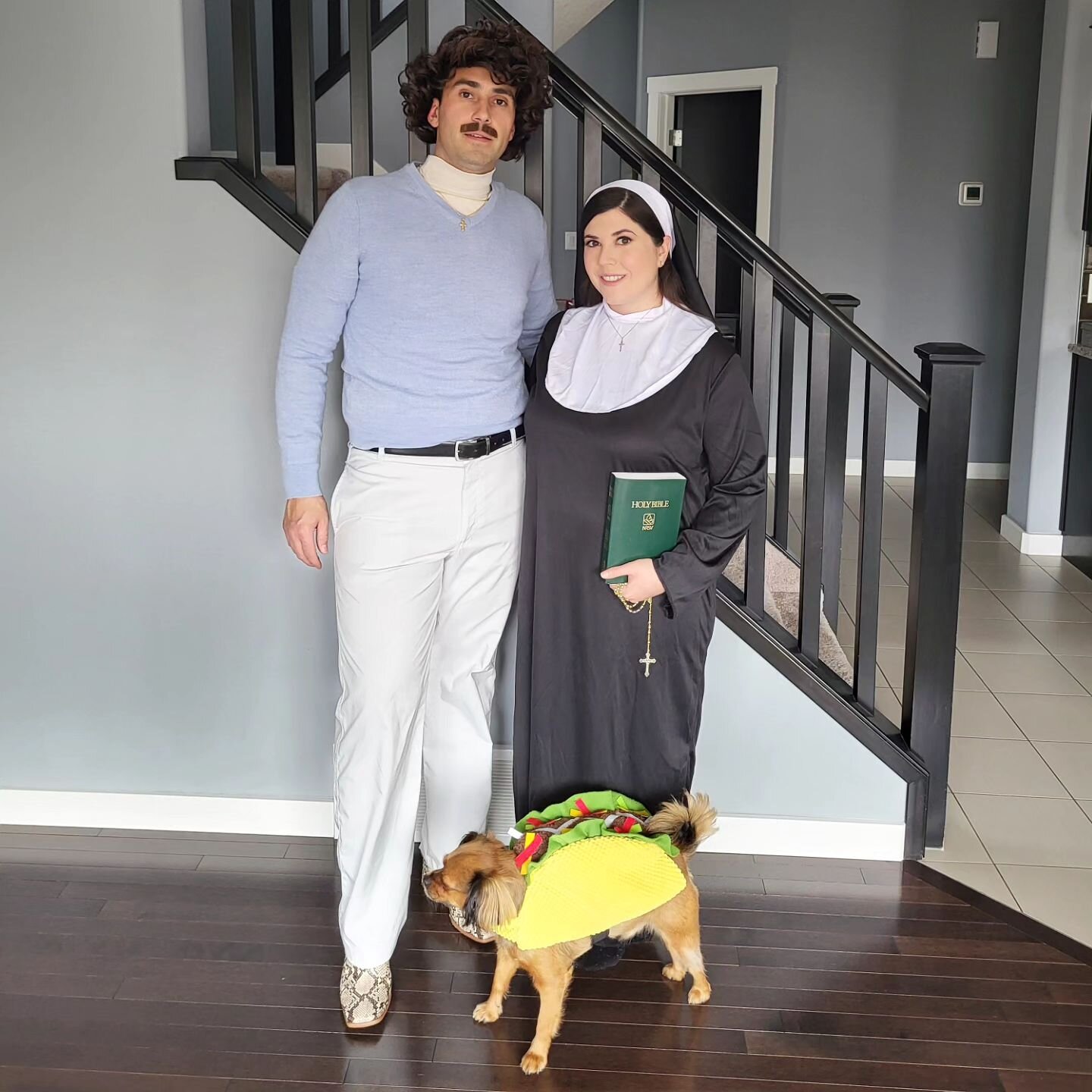 From Nacho, Sister Encarnaci&oacute;n and his taco 🌮. We wish our clients, students, family, and team a Happy Halloween and Taco Tuesday. 🎃