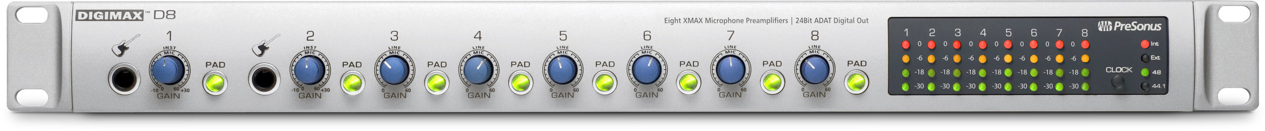 Presonus 8-Channel Preamplifier in Digikit Multichannel USB Mixer