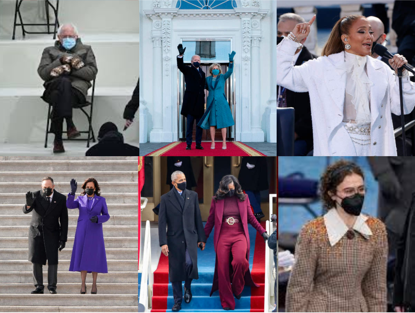 The coordinated coats worn at the Biden inauguration were