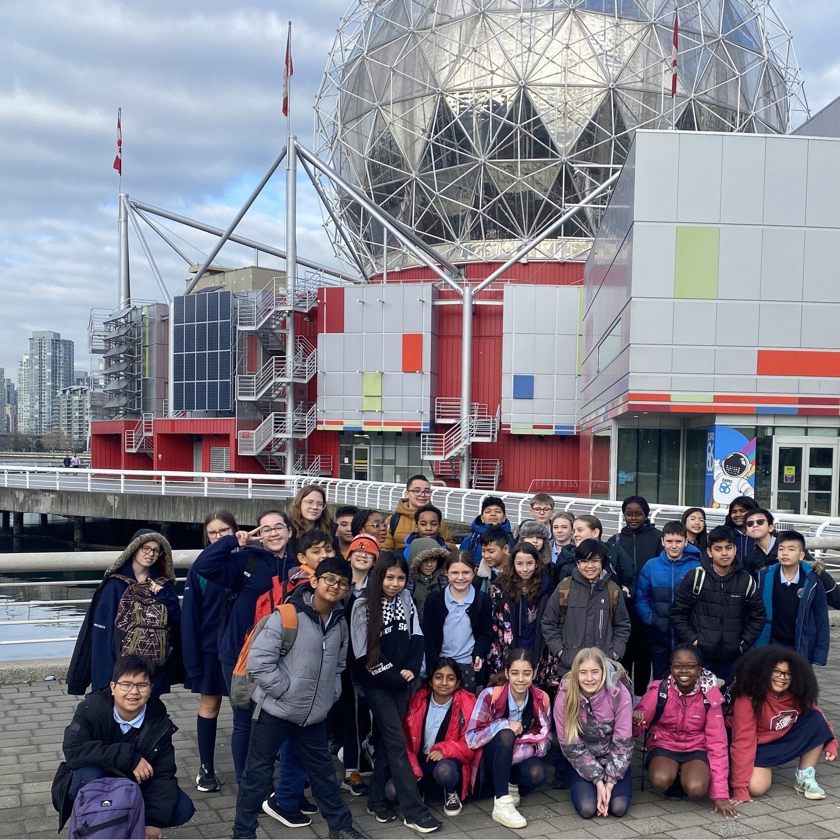 Our Grade 5/6 &amp; 7 classes are off to Science World today! They are looking forward to an exciting day of exploration and adventure.