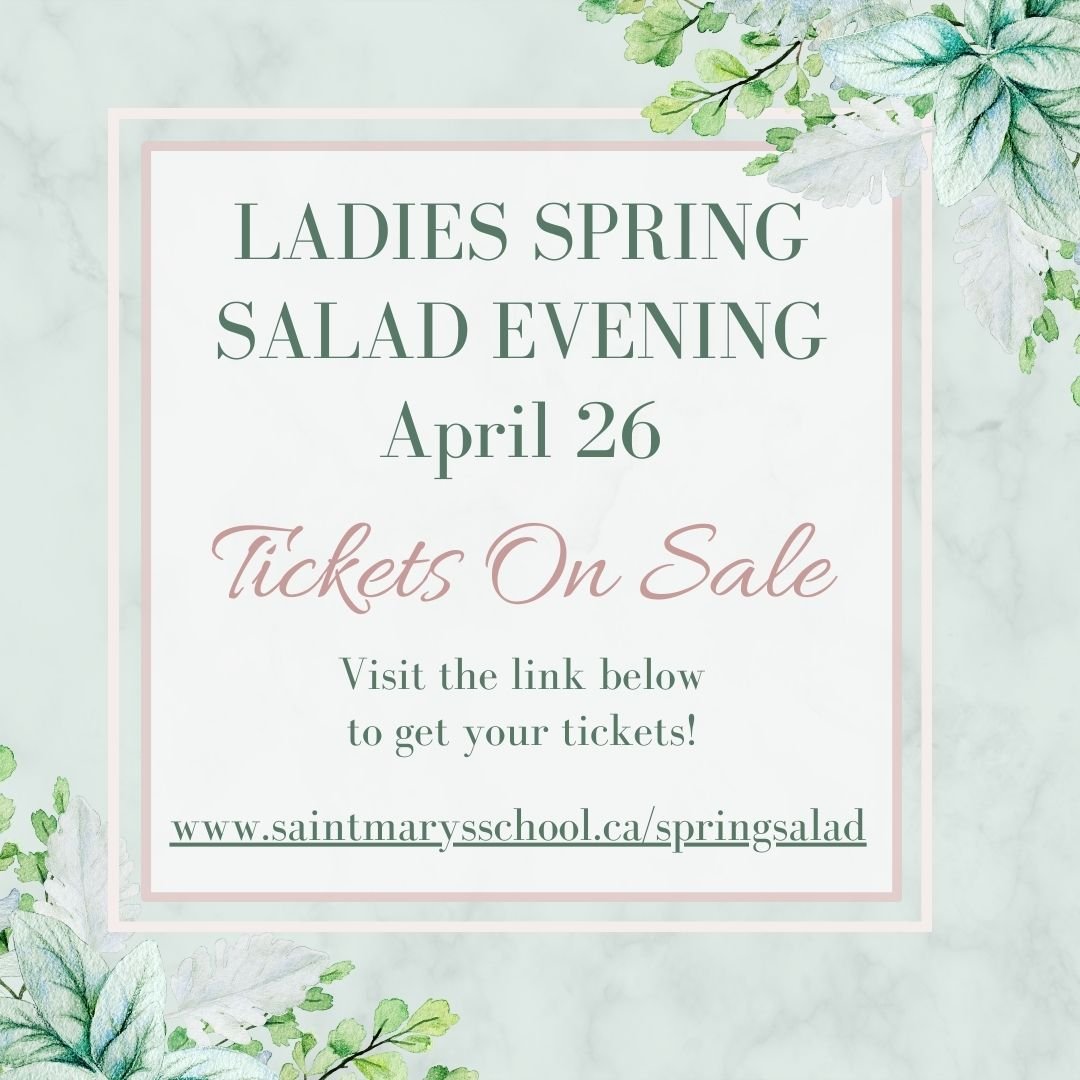 Our Ladies Spring Salad Evening is back!
Join us Friday, April 26 for a fun evening of community building, delicious catered salads, a spring plant sale, and uplifting conversation.

As a special treat, we'll watch an inspirational video featuring a 