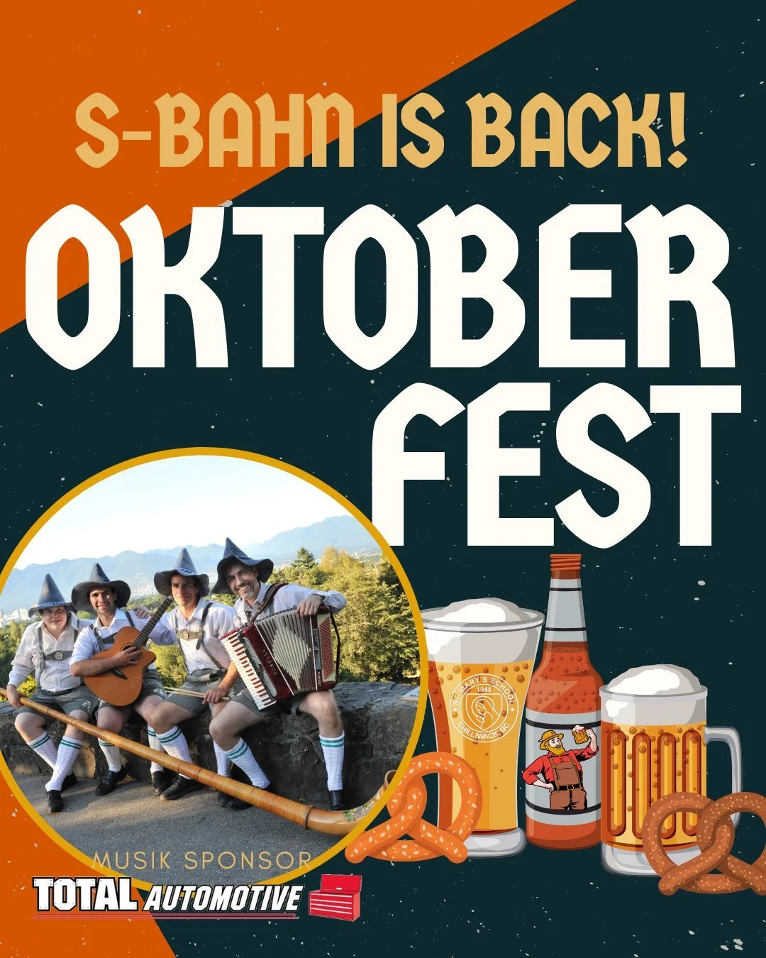 S-Bahn is back again! 

We are thrilled renowned Oktoberfest band, S-Bahn, will be back again this year, performing live at our 6th Annual Oktoberfest fundraiser on Nov. 1! If you haven&rsquo;t heard S-Bahn yet, you&rsquo;re in for a real treat- they