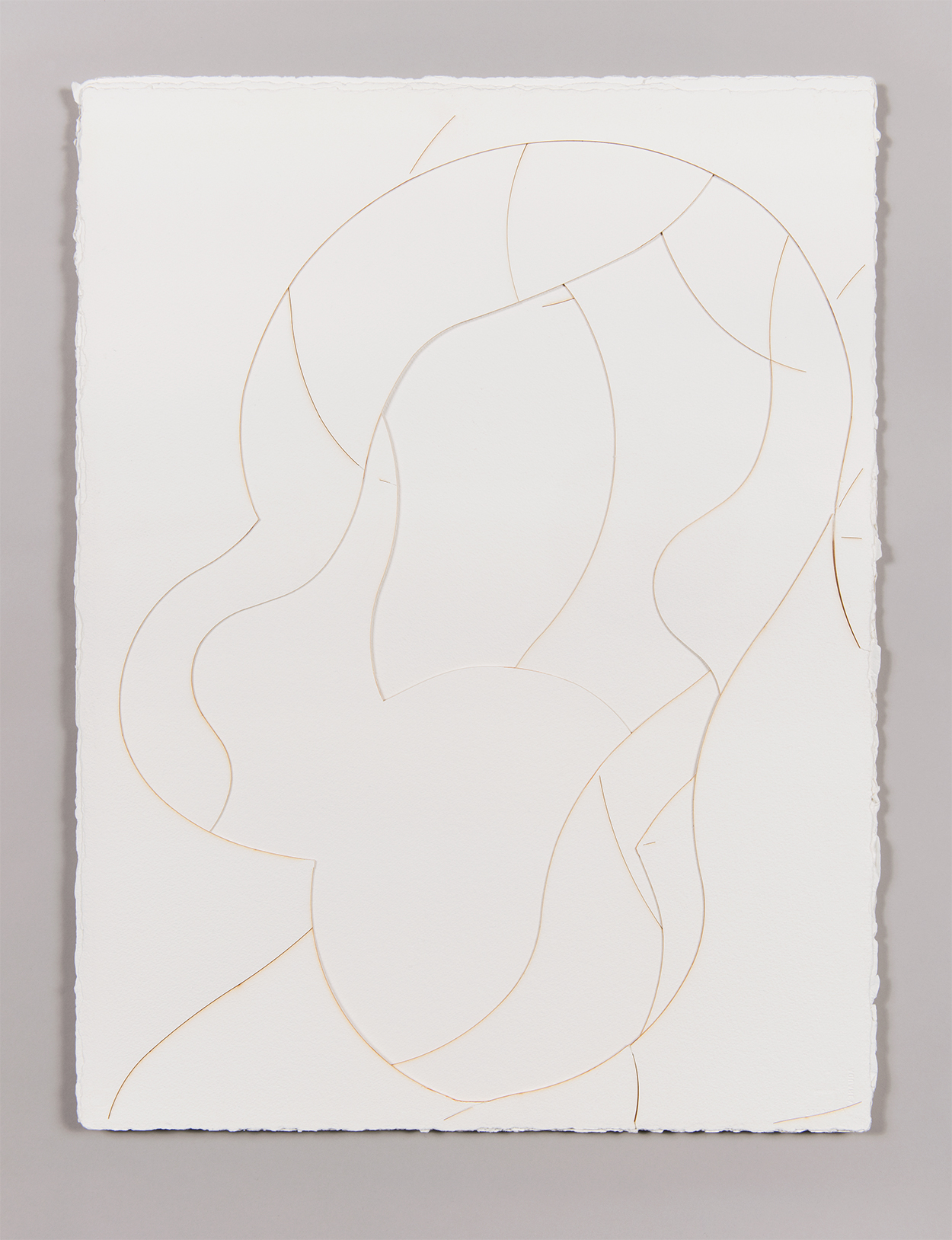 Stacked Paper (Heads) #3 , 400lb watercolour paper, 30 1/4" x 22 3/4", 2012