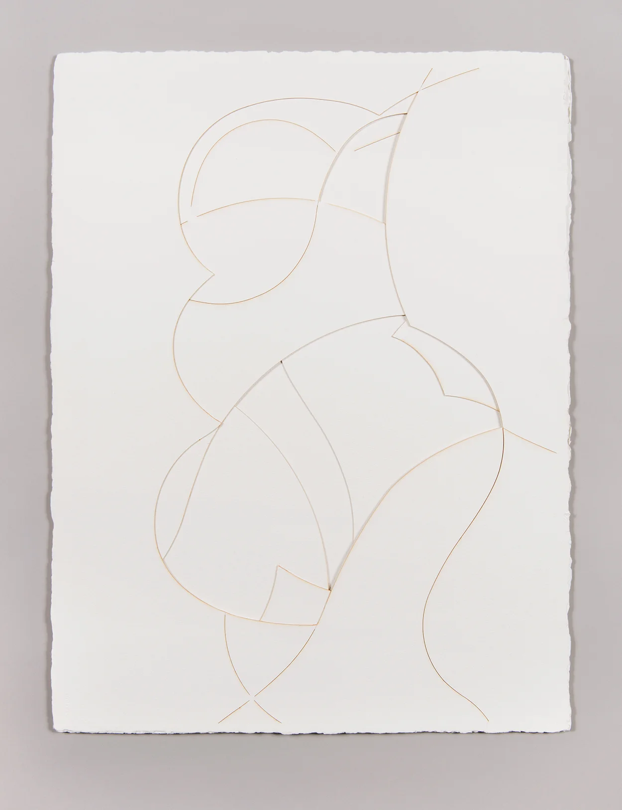 Stacked Paper (Heads) #6 , 400lb watercolour paper, 30 1/4" x 22 3/4", 2012