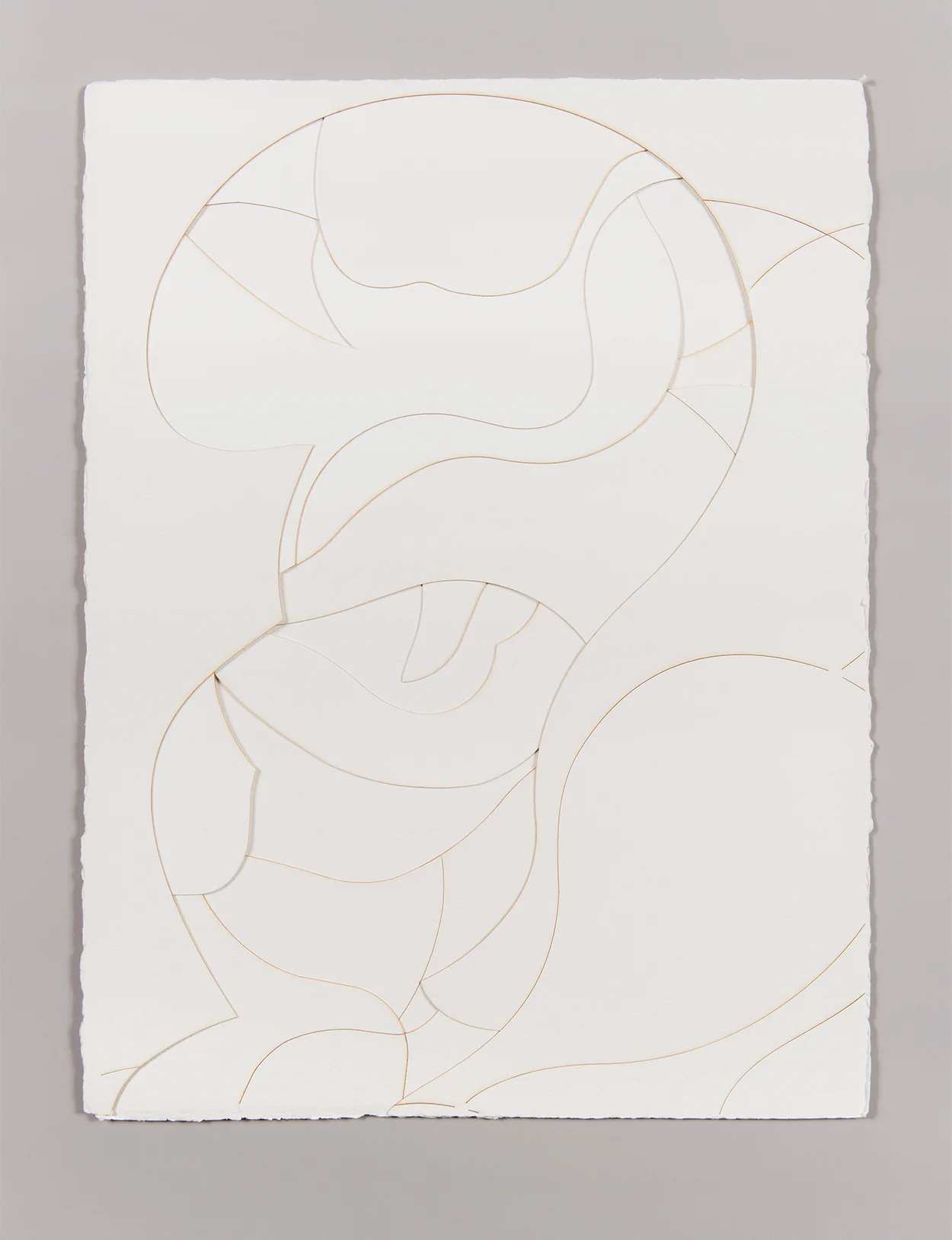 Stacked Paper (Heads) #4 , 400lb watercolour paper, 30 1/4" x 22 3/4", 2012
