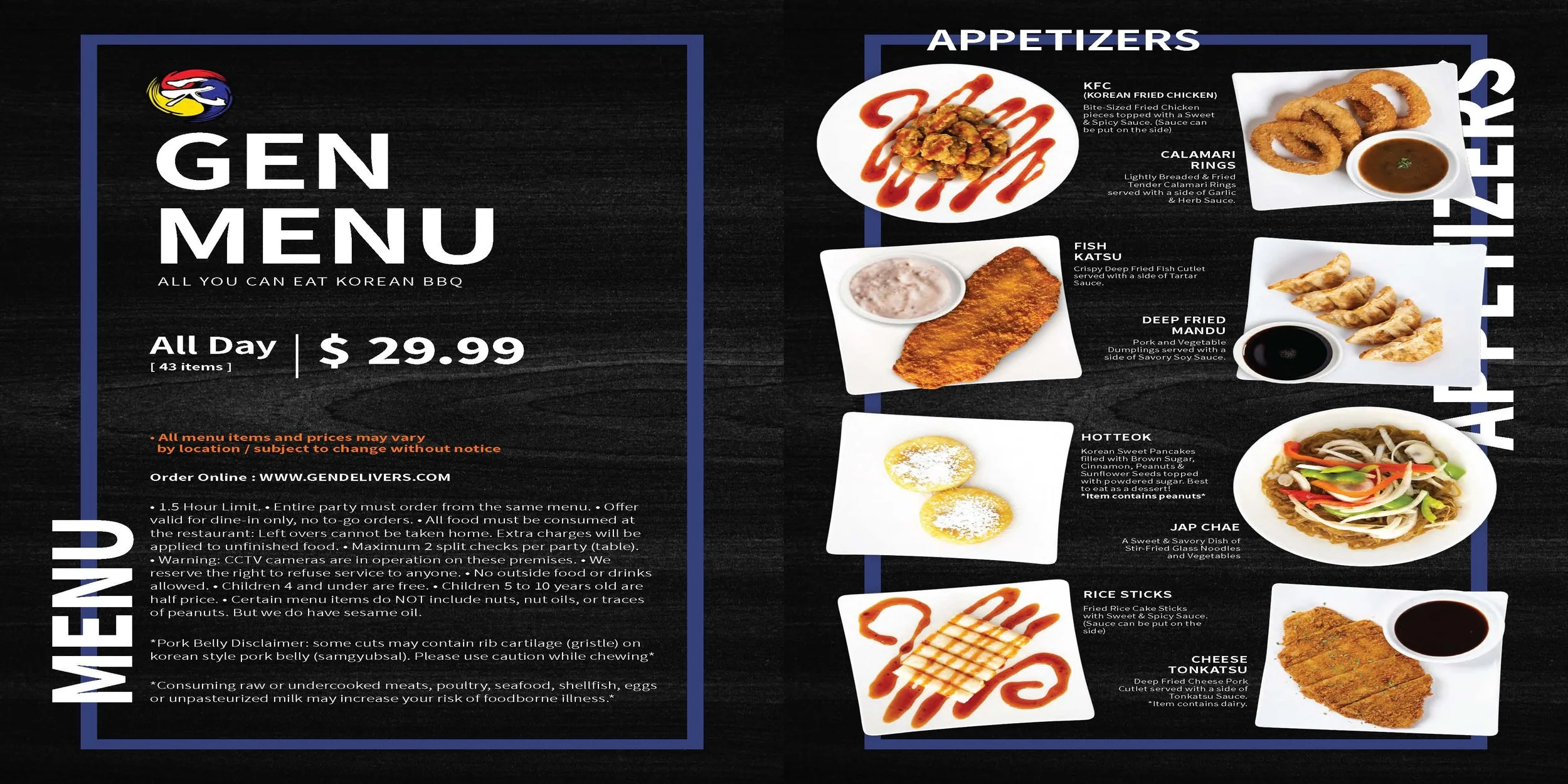 OxnardMenu — Gen Korean BBQ