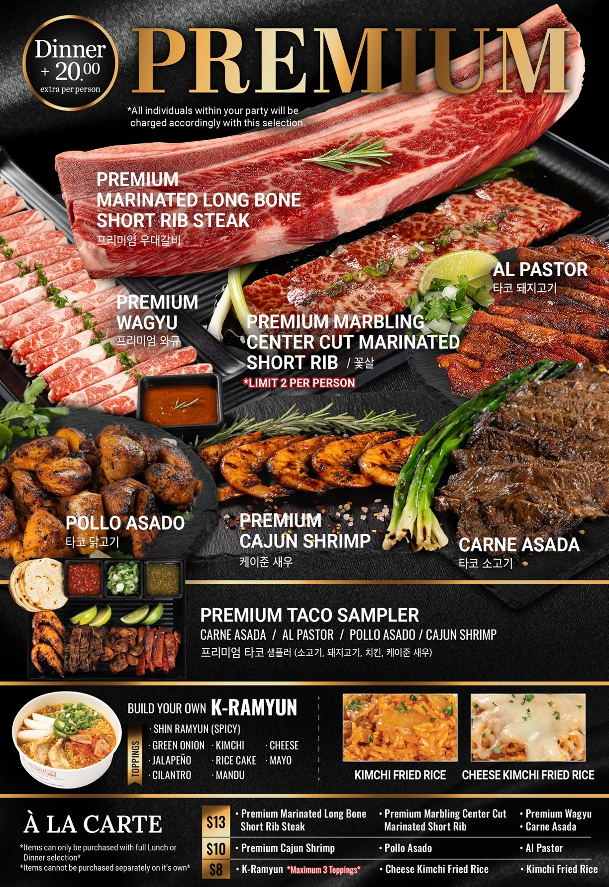 Huntington BeachMenu — Gen Korean BBQ