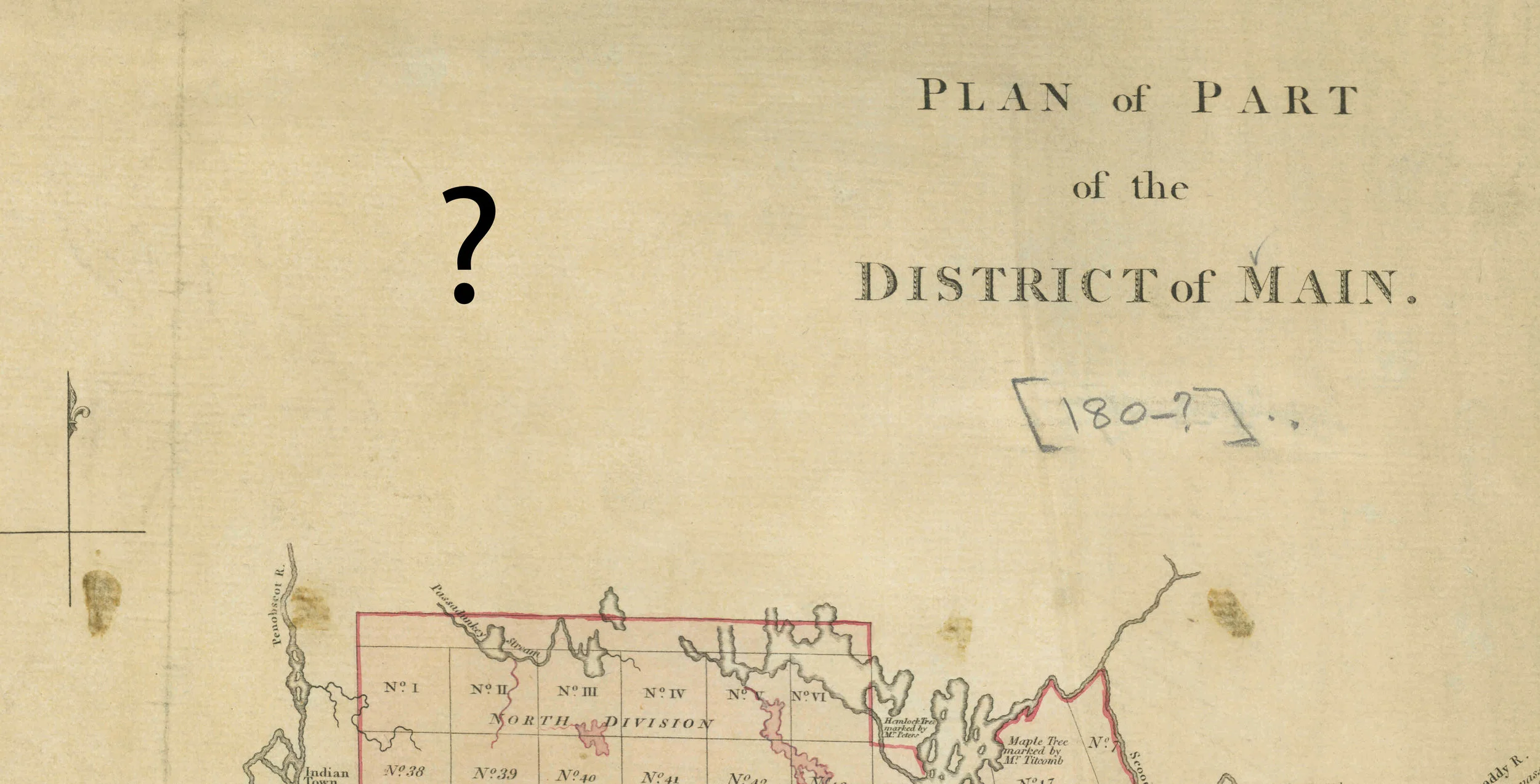 Fig. 7. Detail of the Back Tract on Plan of Part of the District of Main (n.p, n.d.). See fig. 1. Courtesy of the Geography and Map Division, Library of Congress.