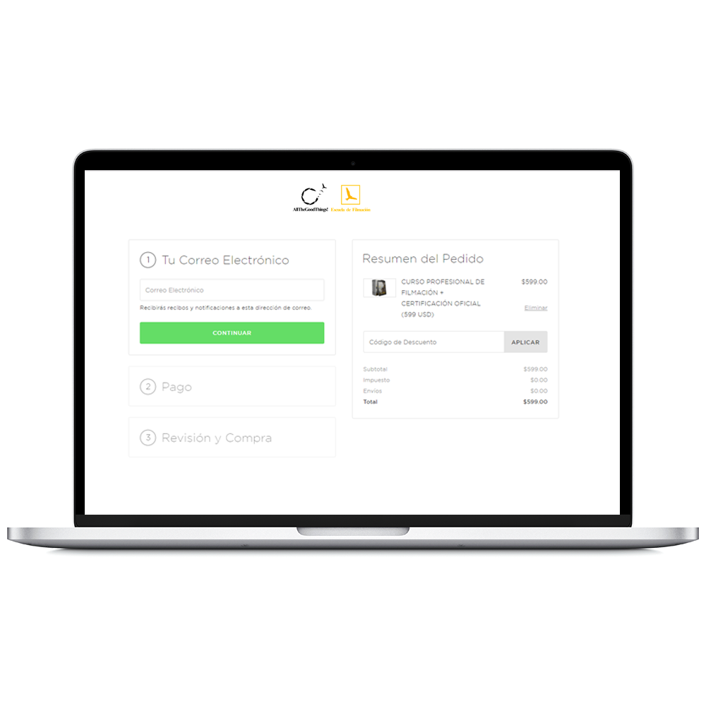 1 - Haz Click a Añadir al Carrito arriba y te redirigirá a la Página de Pago Segura. PayPal es el método seguro de pago.