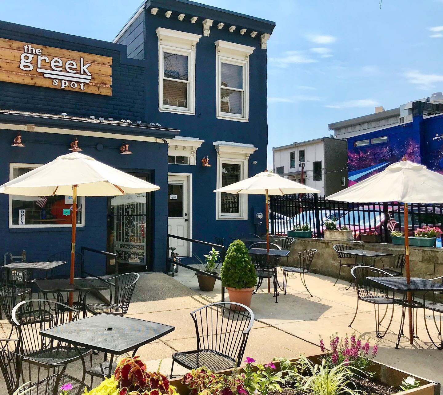 Today&rsquo;s the day, everyone 🙌🏼🎉 Our patio reopens for limited seating ☀️ &amp; what a day to reopen - 85 degrees &amp; full sunshine! We&rsquo;re opening for a late lunch and closing at 9pm. See you soon! #GreekSpotDC #tgif #summerishere