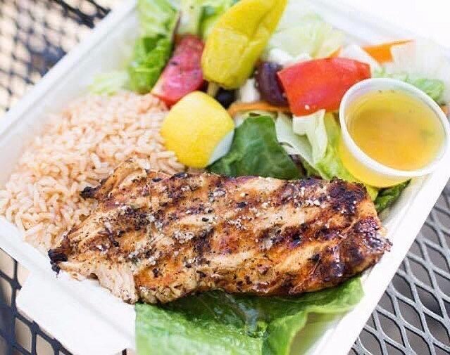 Perfect day for lunch on the patio! Have you tried our Salmon Platter yet? It&rsquo;s one of our all-time customer favorites! Order now through our website: www.greekspotdc.com ☀️🇬🇷 #GreekSpotDC #summervibes