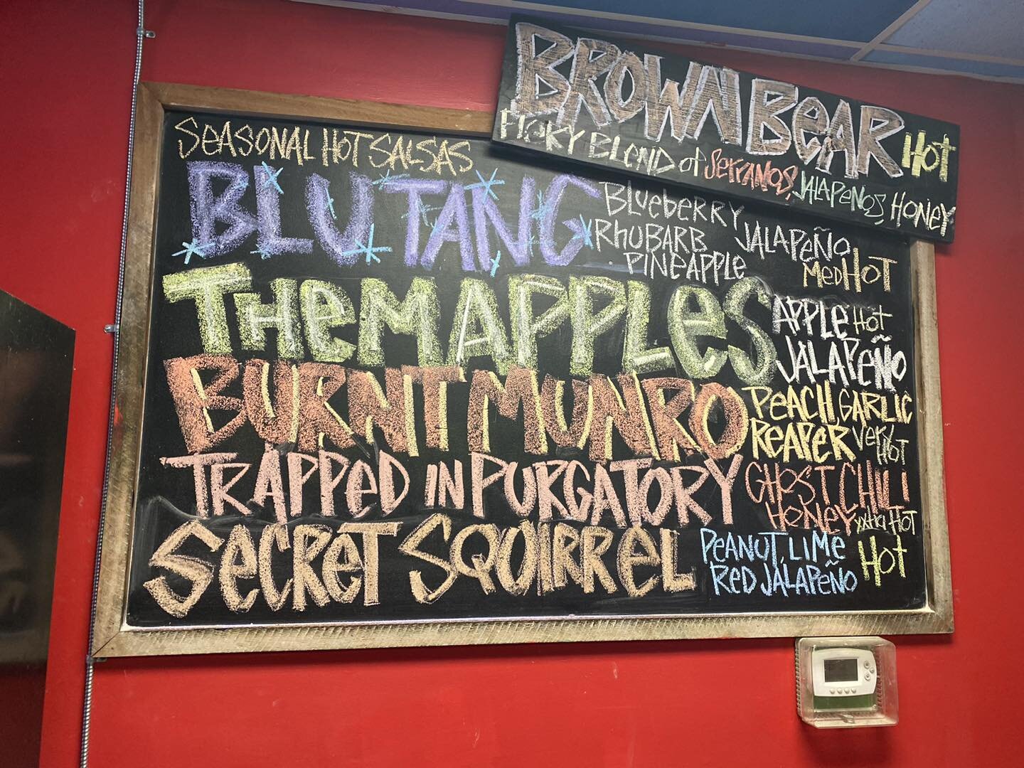 BLU TANG!!!🫐🍍🌶️🪴
 Back for another tour at MB!
 blueberry, pineapple, rhubarb, jalape&ntilde;o 

and introducing...

SECRET SQUIRREL🤫🐿️🌶️ ❤️
 peanut, red jalape&ntilde;o, lime